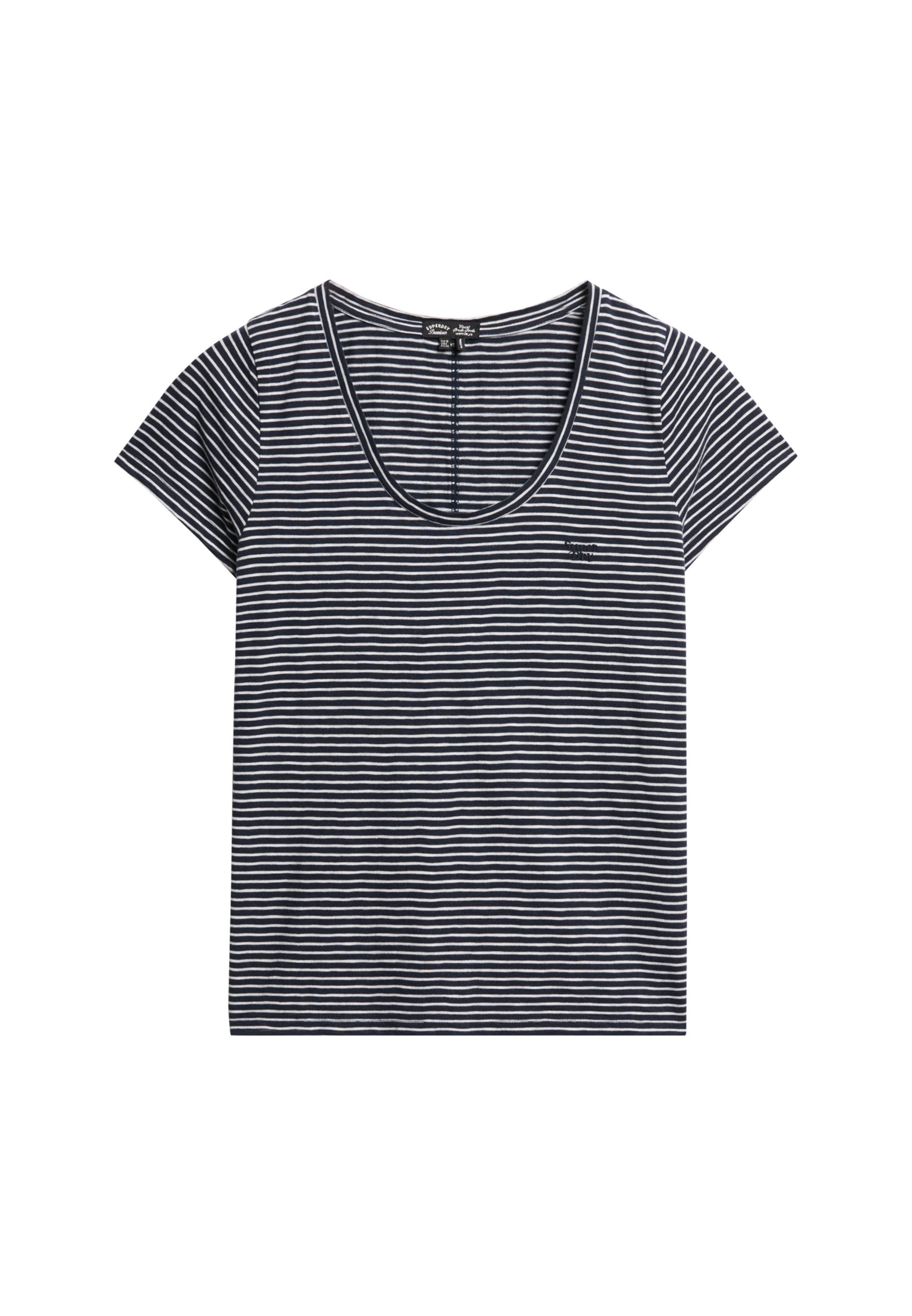 sattes marineblau/weiß gestreift