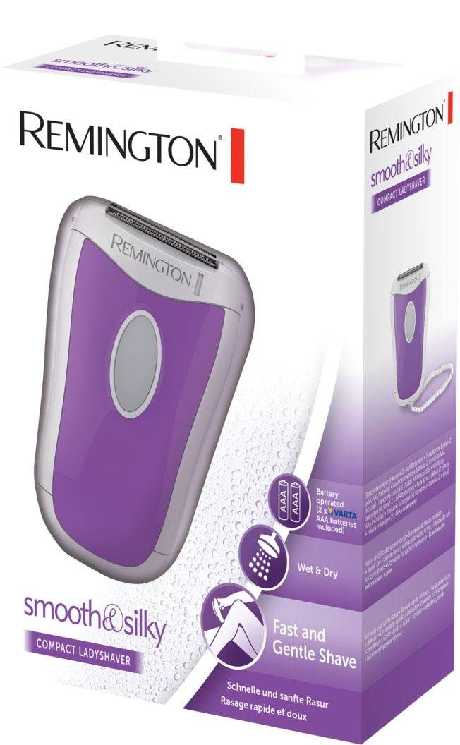 Remington Elektrorasierer Compact smooth&silky WSF4810, für Nass-und Trockenanwendung, batteriebetrieben