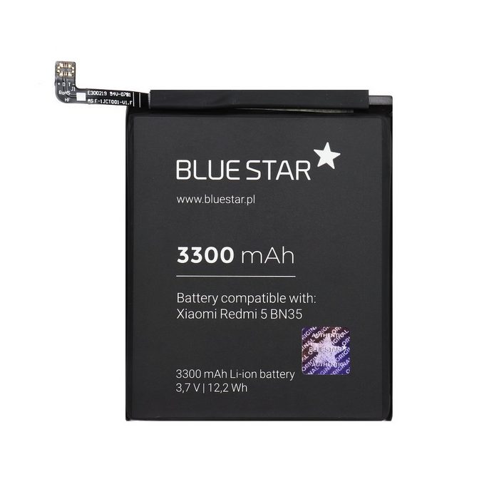 BlueStar Akku Ersatz kompatibel mit Xiaomi Redmi 5 3300mAh Li-lon Austausch Batterie Accu BN5 Smartphone-Akku