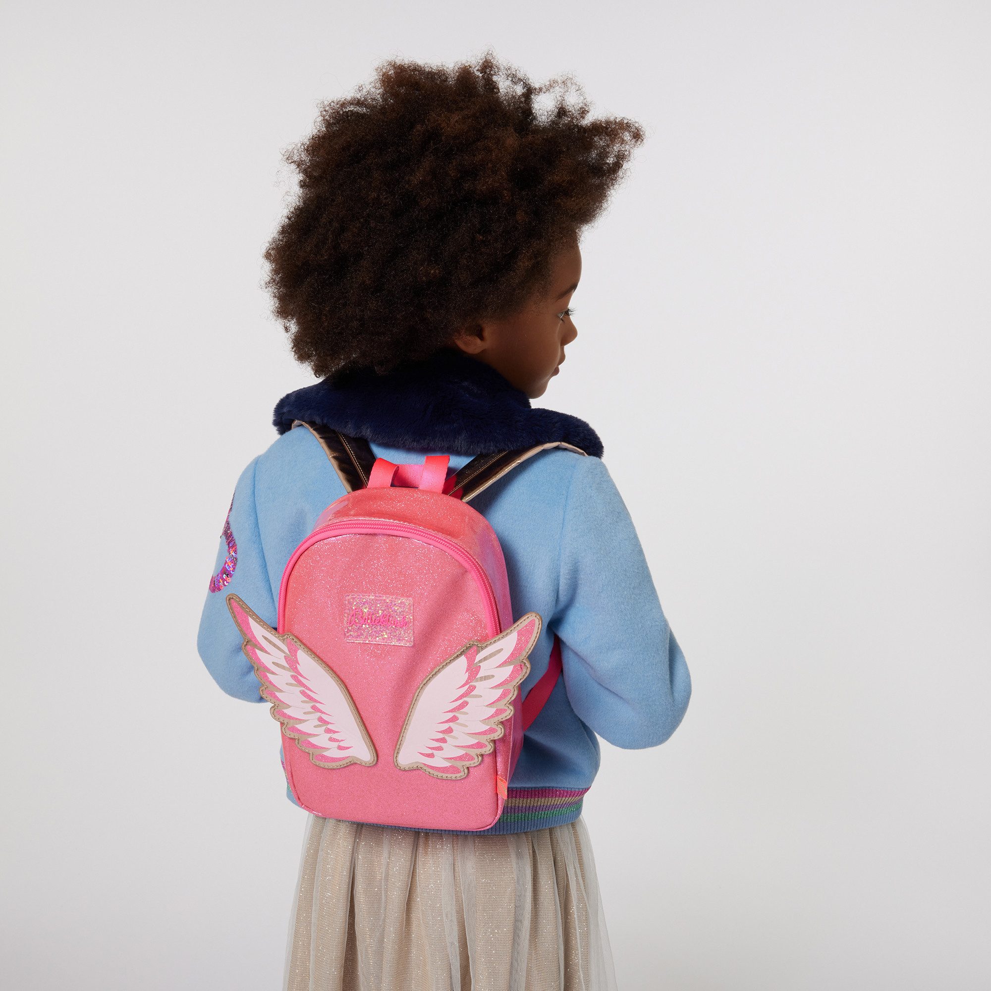 Billieblush Kinderrucksack Billieblush Rucksack pink glitzernd mit Flügelmotiv