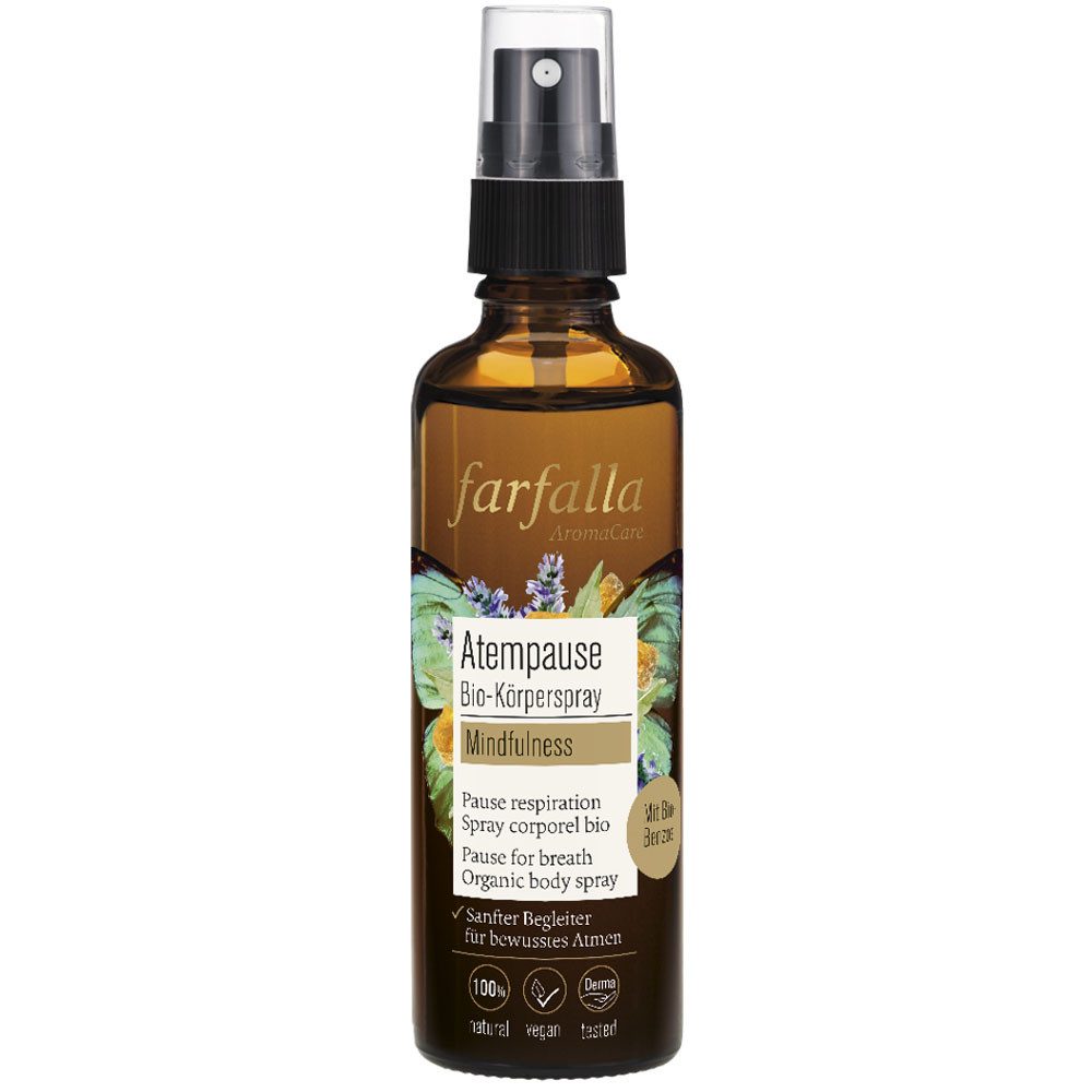 Farfalla Essentials AG Körperspray Mindfulness Atempause Bio-, 75 ml