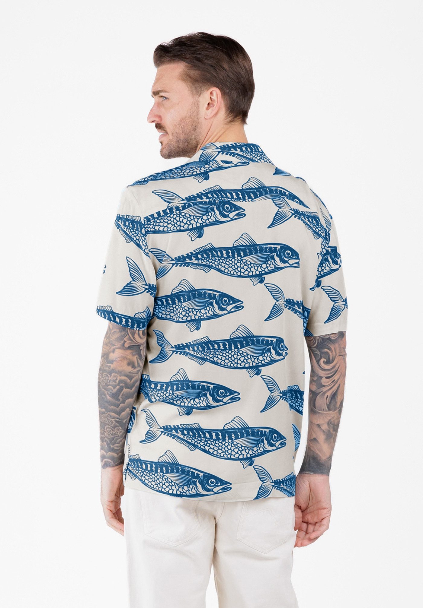 Key Largo Kurzarmhemd MSH KLSARDINES 1/2 patterned (1-tlg)