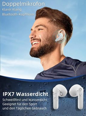 IBETTER Bluetooth Kopfhörer, True-Wireless Rauschunterdrückungsfunktion In-Ear-Kopfhörer (Ladeetui mit LED Anzeige, Bluetooth 5.2 True Wireless Earbuds, IPX7 Wasserdicht Kabellose Kopfhörer)