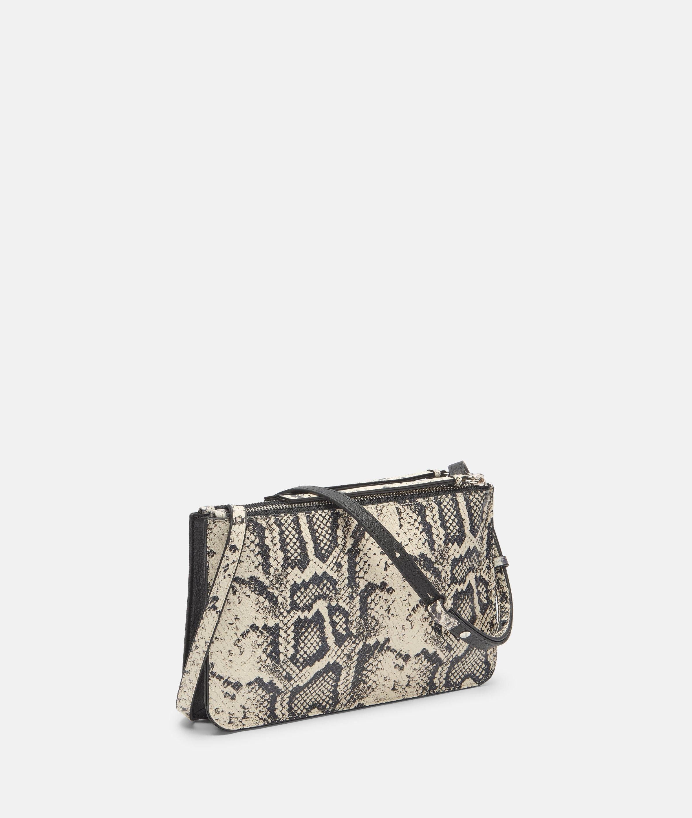 Liebeskind Berlin Umhängetasche Snake Double Zena Crossbody S, Handliche Umhängetasche aus Rindsleder