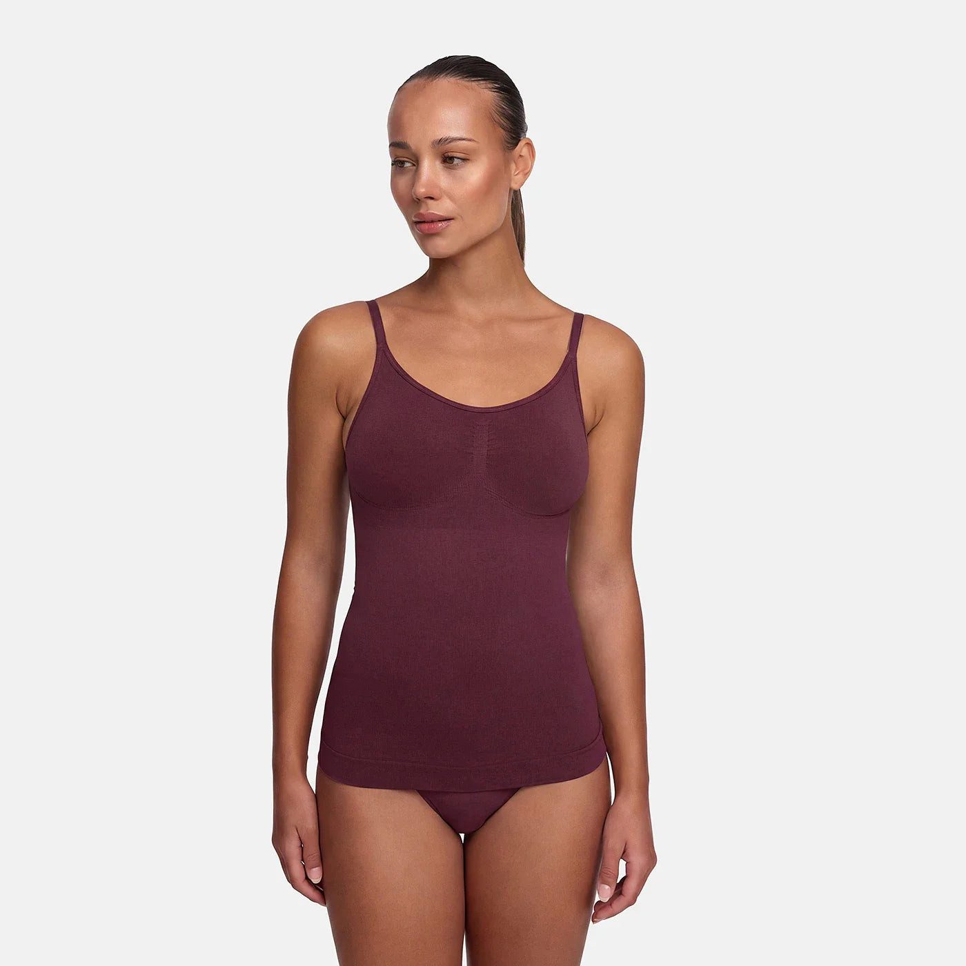 cfab (creamy fabrics) Shapingtop Shaping Cami-Burgundy-L (1-tlg)