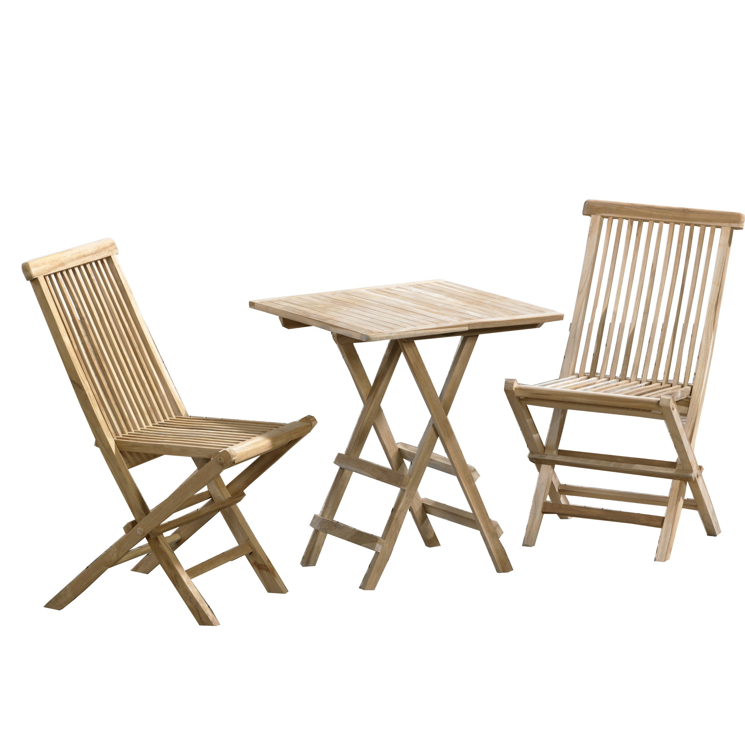 Home Feeling Balkonset 3tlg. Bistroset Teakholz günstig online kaufen