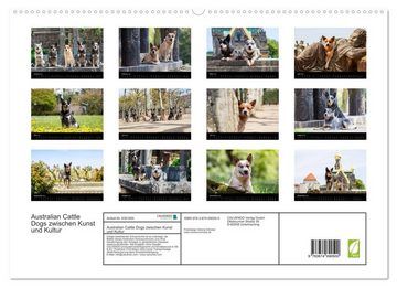 CALVENDO Wandkalender Australian Cattle Dogs zwischen Kunst und Kultur (Premium, hochwertiger DIN A2 Wandkalender 2023, Kunstdruck in Hochglanz)