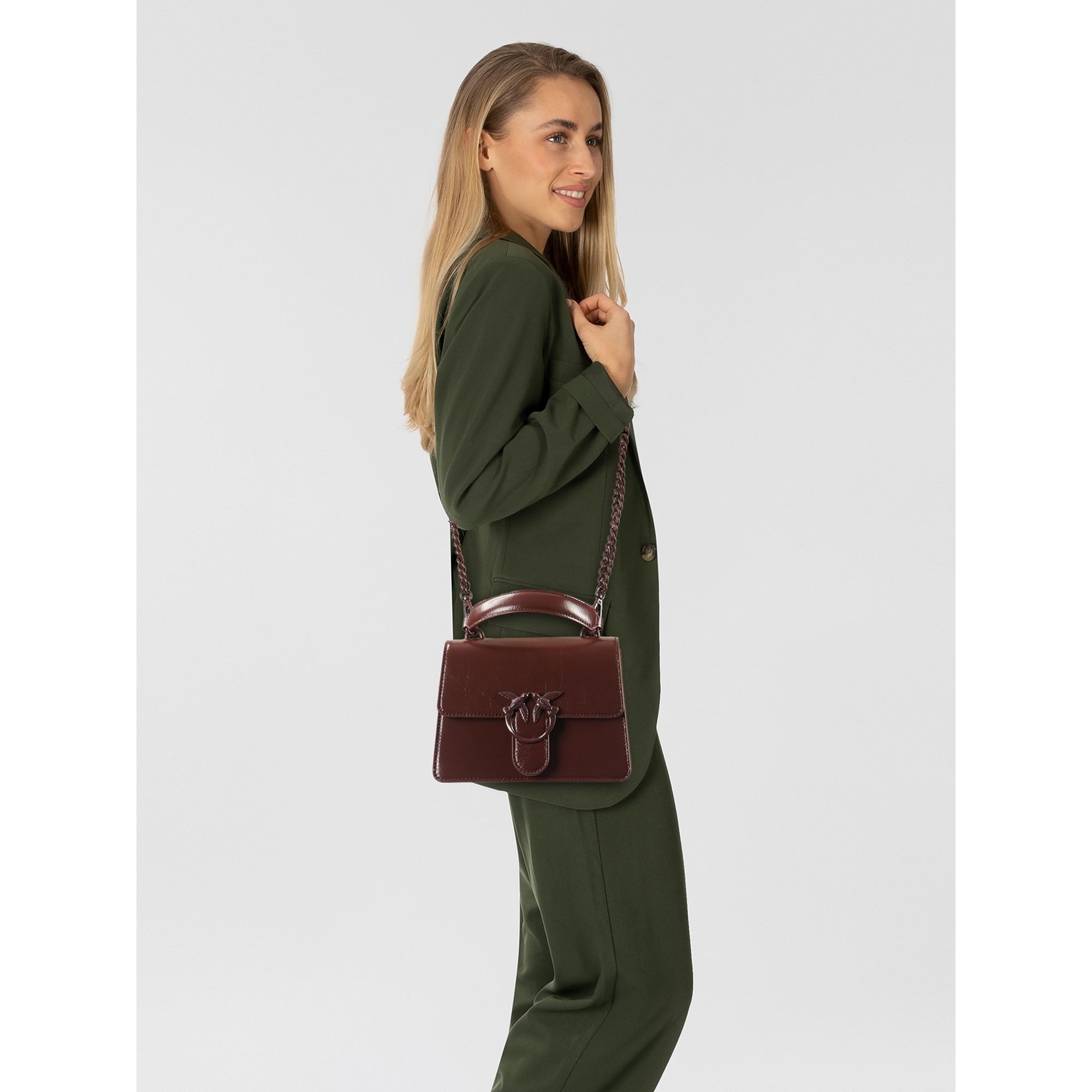 PINKO Henkeltasche Love One Top Mini, Leder
