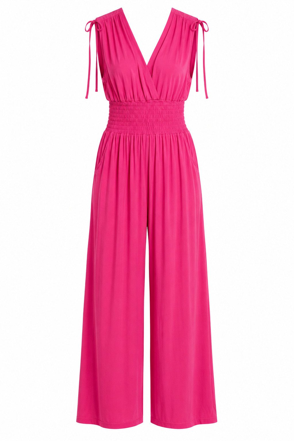 ITALY VIBES Jumpsuit - sommerlicher Overall mit Hosentaschen - Einteiler mit Smokbund