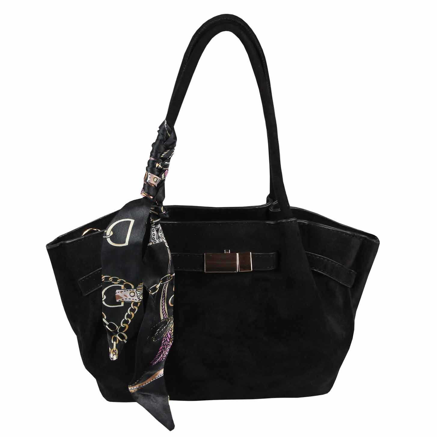 ITALYSHOP24 Schultertasche Damen Tasche Tote Bag Handtasche Wildleder Optik Mini Bag Business, Umhängetasche Samt Crossbody Damentasche Cross Over Freizeit Mini Bag