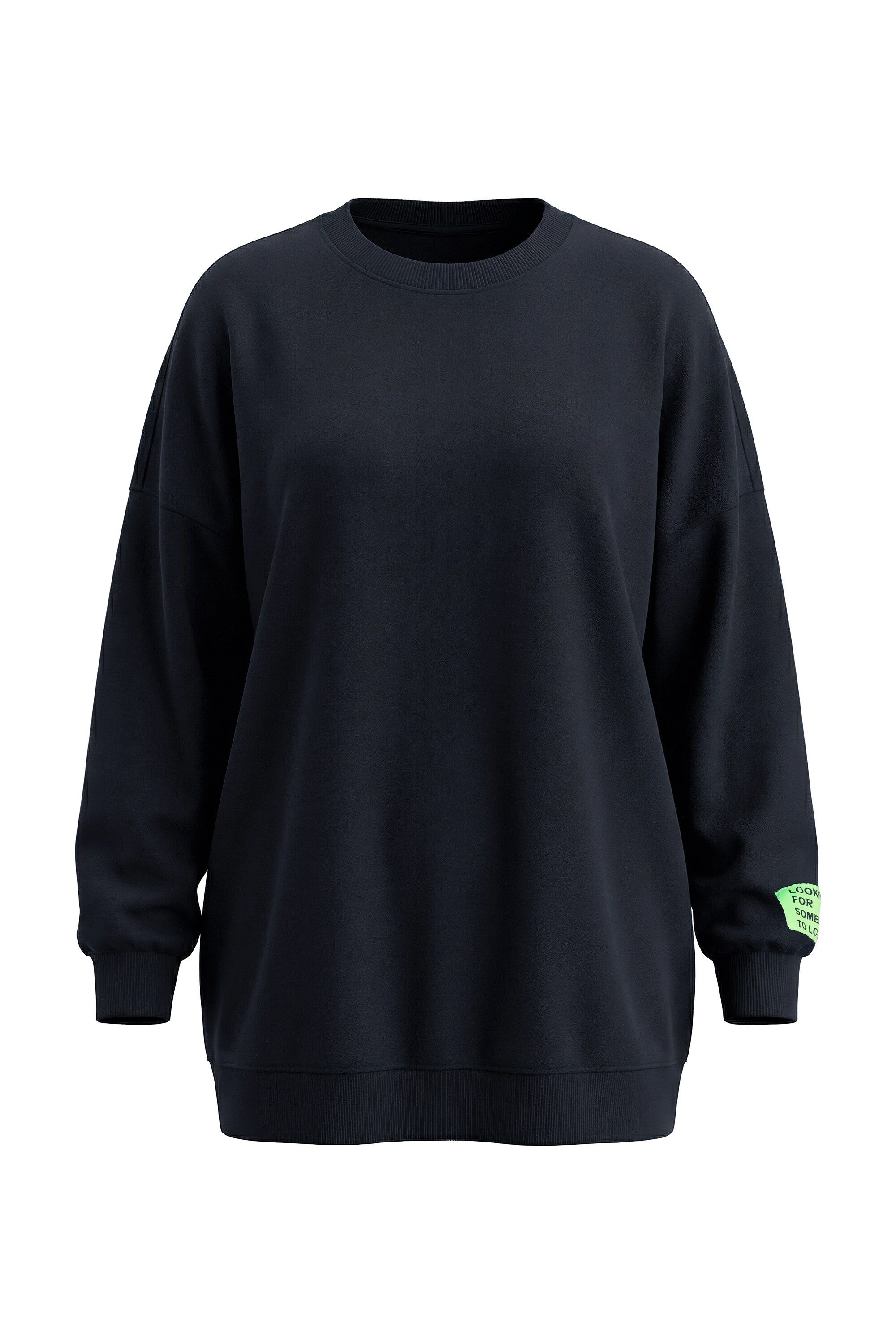 Sweatshirt Sweatshirt Oversize Shape Ärmel-Patch