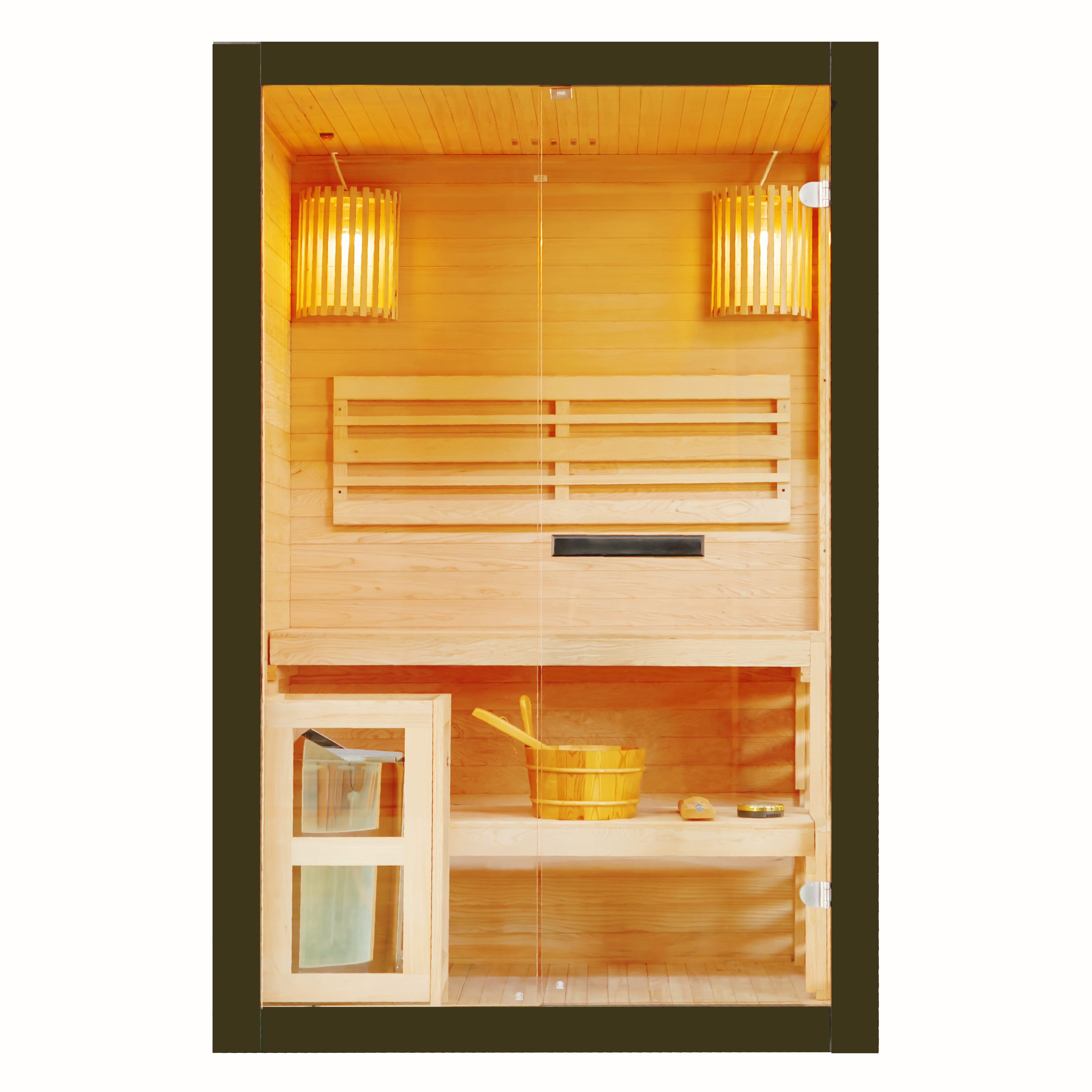 Sanotechnik Sauna PANORAMA black, BxTxH: 130 günstig online kaufen
