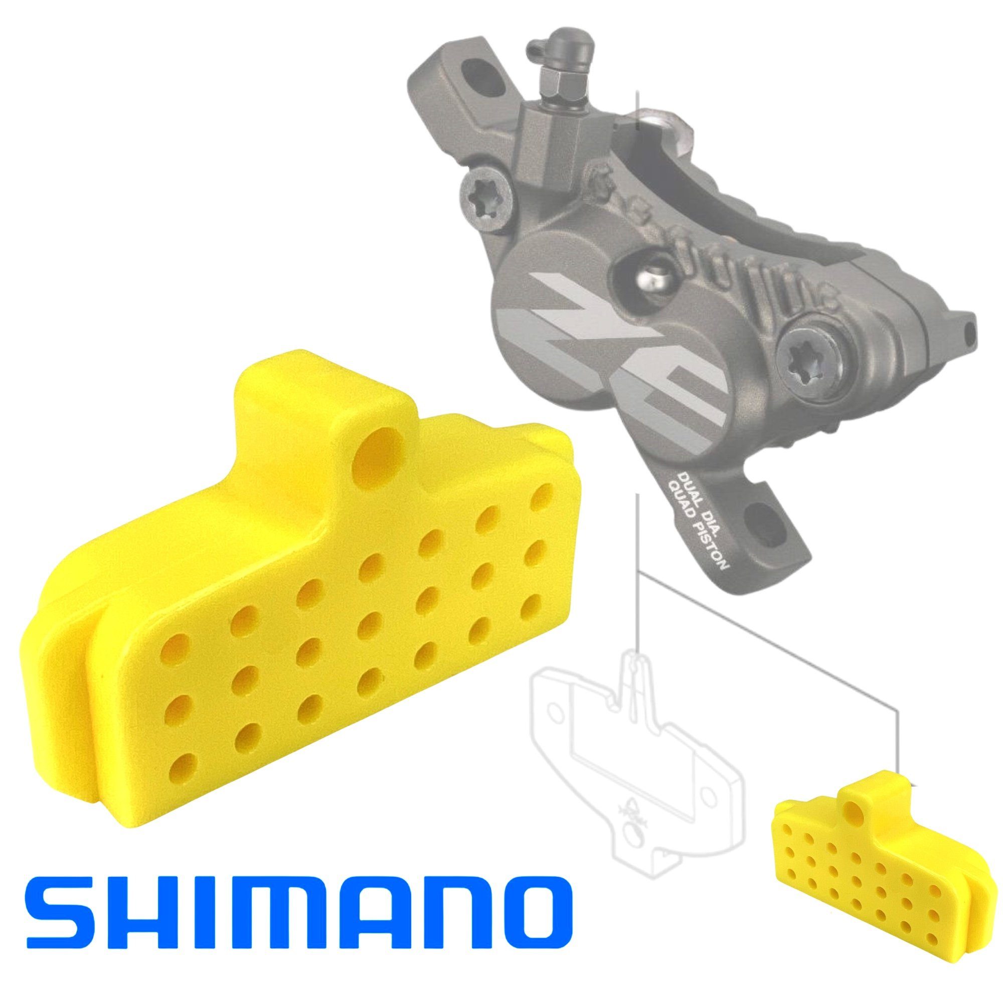 Shimano Felgenbremse Shimano Distanzstück zur Entlüftung des 4-Kolben Bremssattel BR-M810