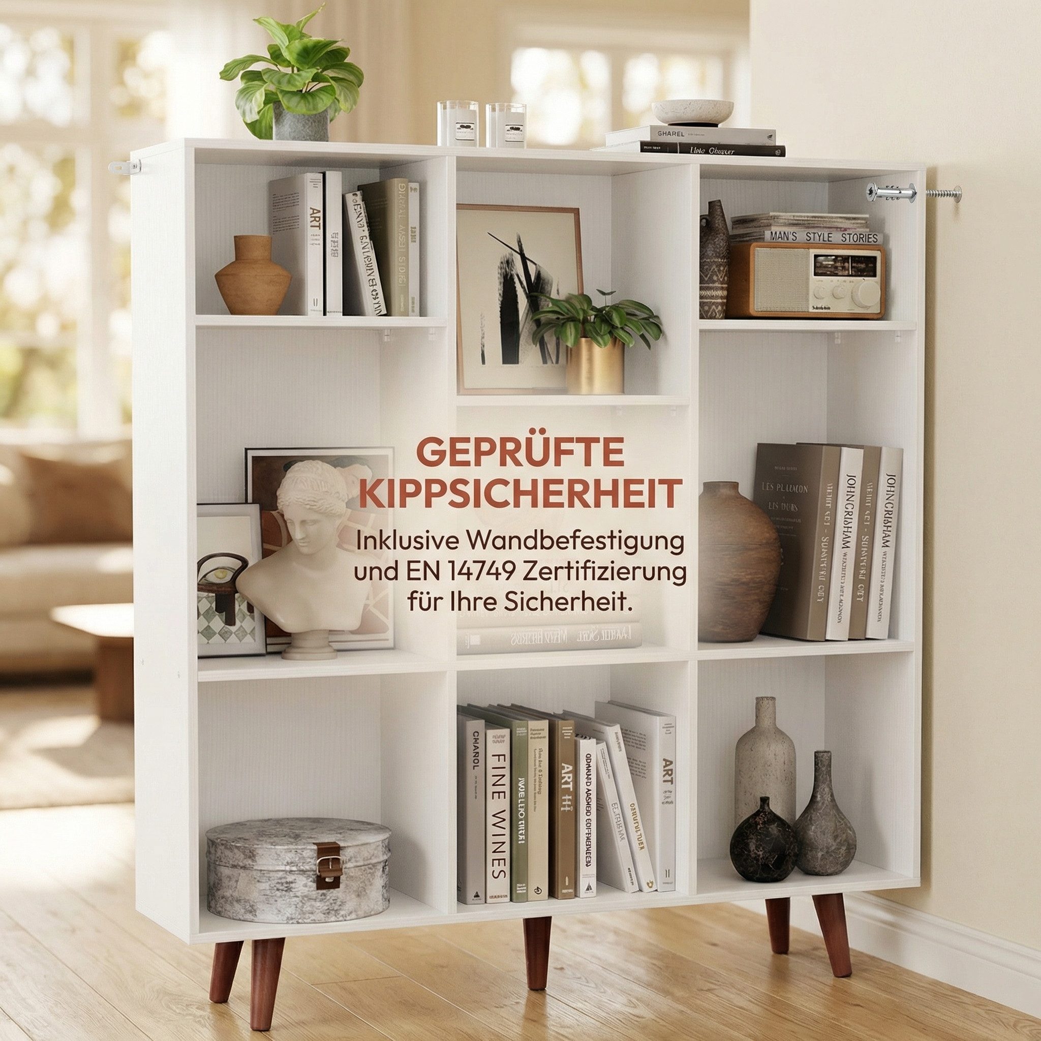 Totnz Bücherregal flexibles Bücherregal – 9 Fächer, höhenverstellbar, für j günstig online kaufen
