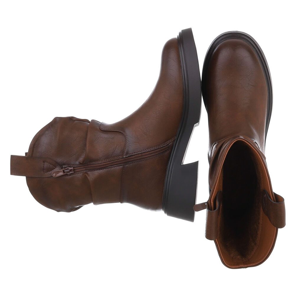 Ital-Design Damen Freizeit Plateaustiefelette (87740207) Blockabsatz Stiefe günstig online kaufen