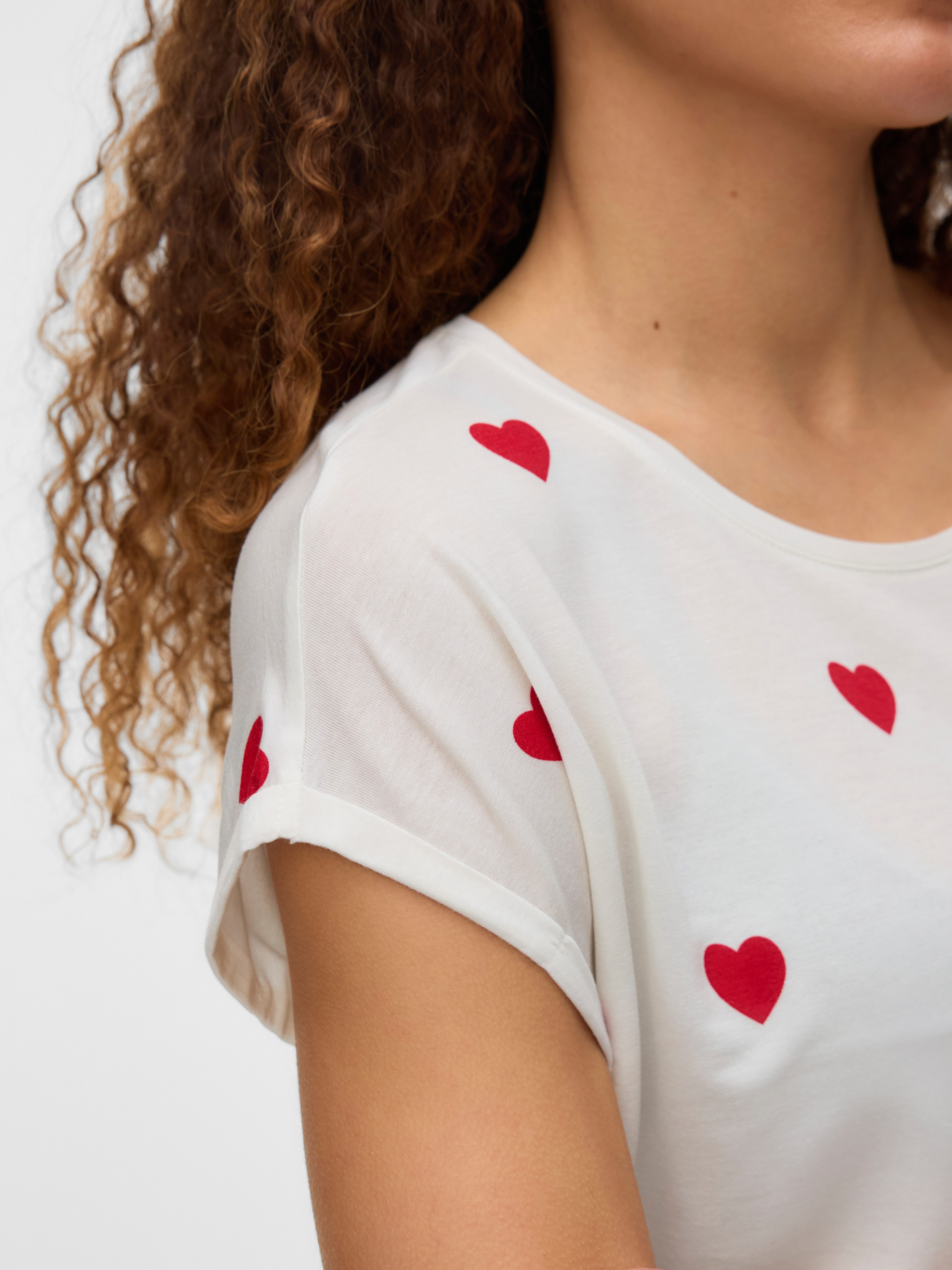 Vero Moda Kurzarmshirt VMAVA SS TOP MULTI AOP NOOS Materialmix, regular fit – Bild 4 von 5