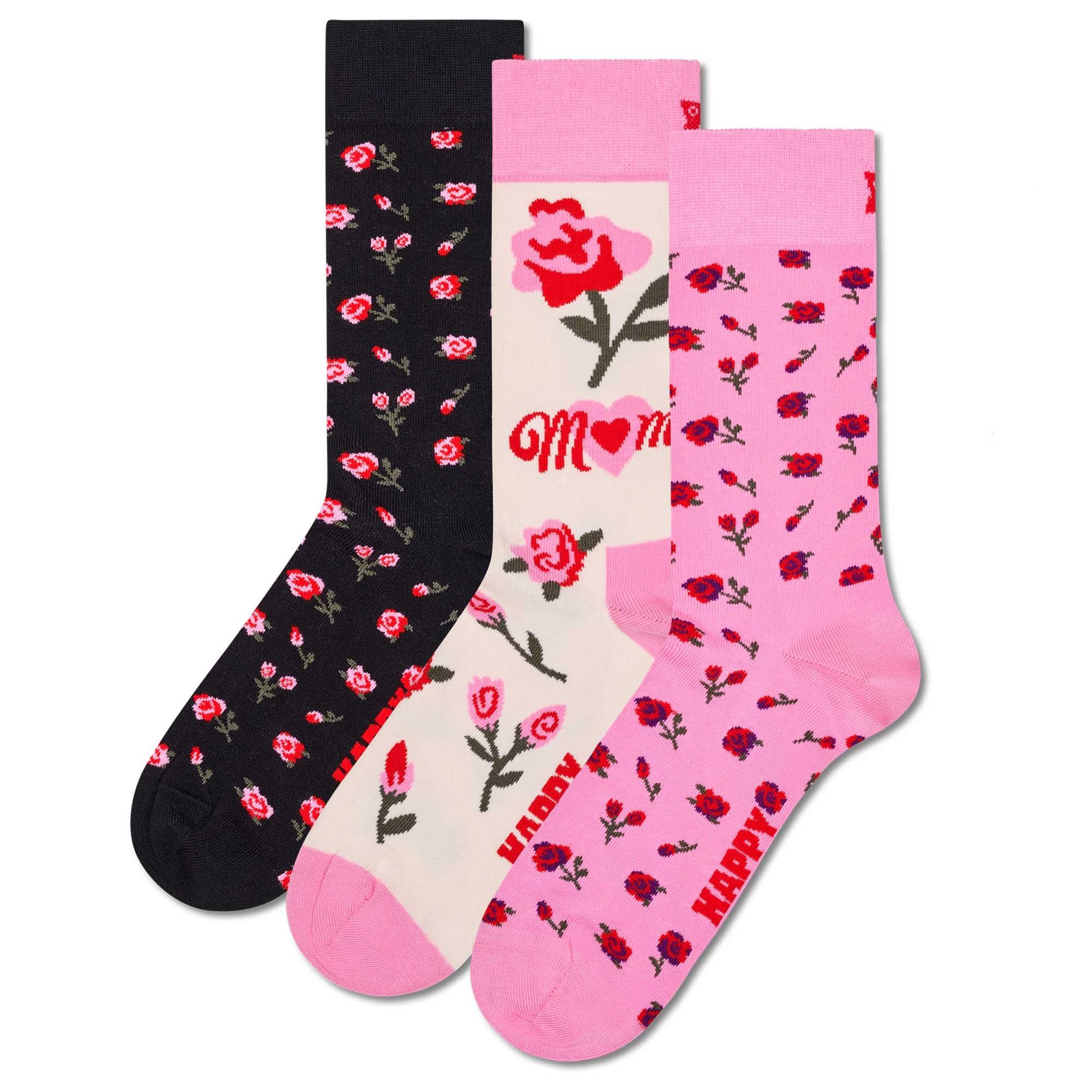 Happy Socks Kurzsocken Damen Socken 3er Pack Baumwolle (Packung, 3er Pack)