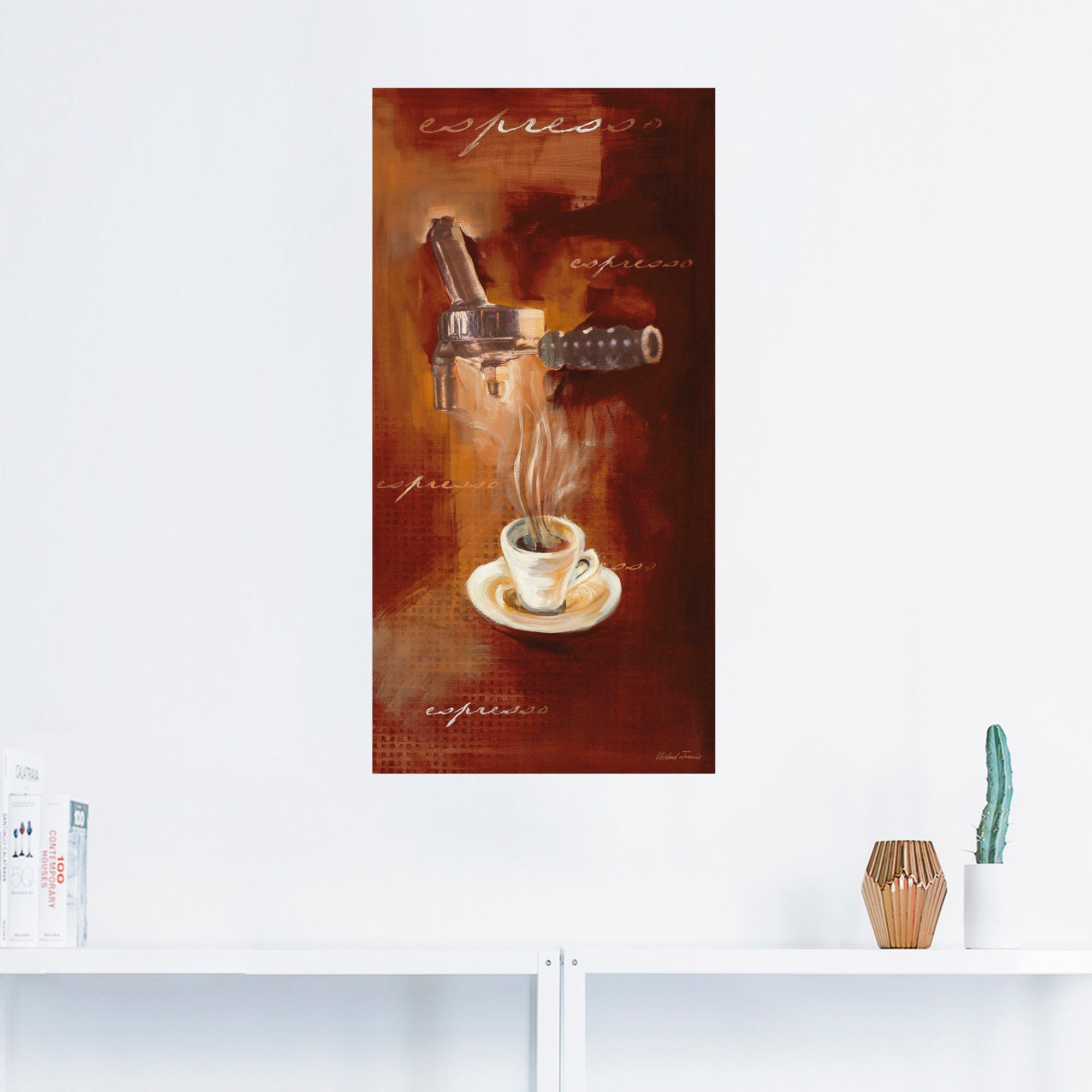 Espresso Leinwandbild, in (1 versch. Wandaufkleber St), Alubild, Getränke als I, Größen oder Wandbild Poster Artland