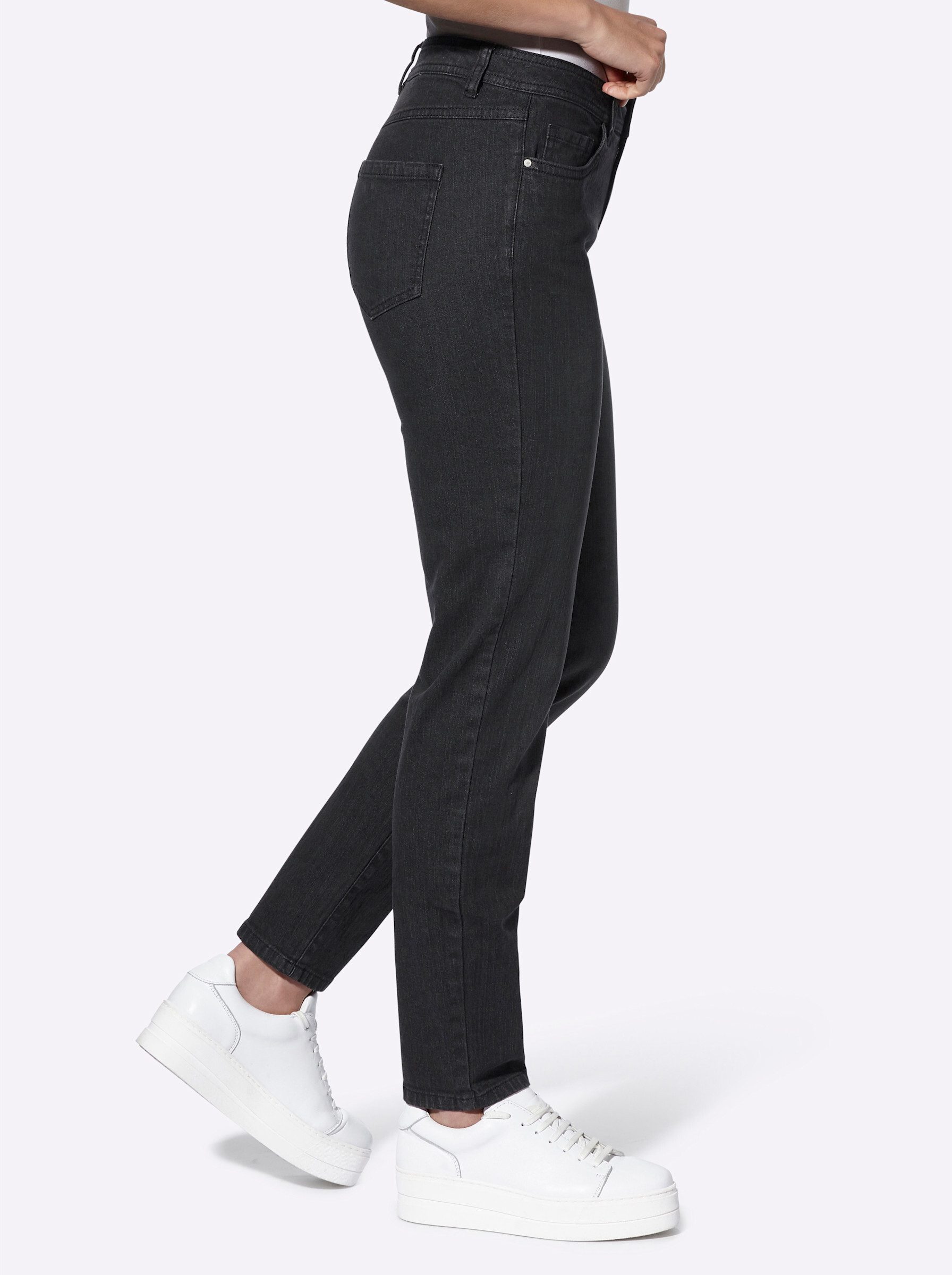Witt Bequeme Jeans 5-Pocket-Jeans leicht vertieft