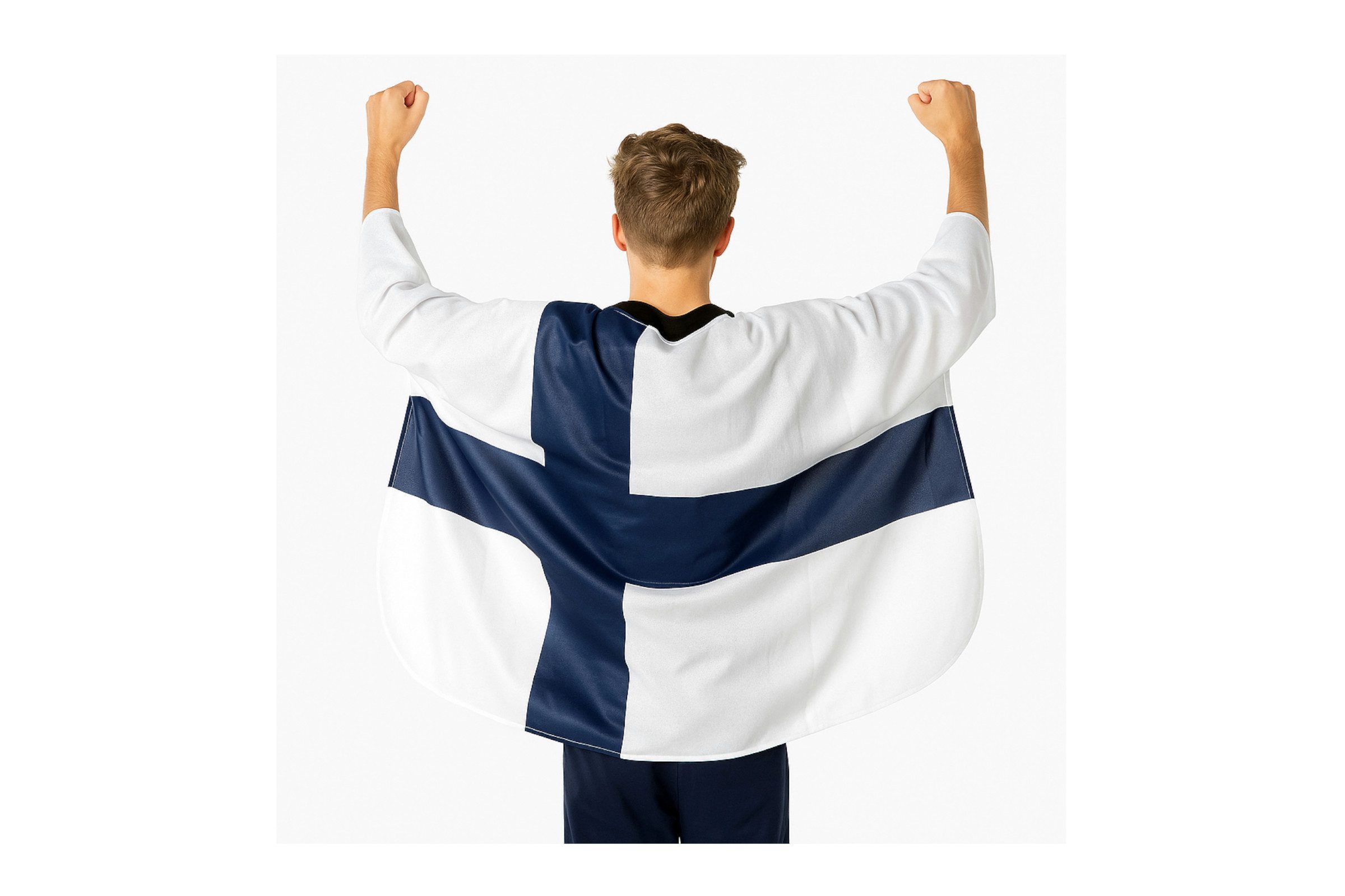 Weit & Breit Handelsgesellschaft mbH Poncho Fanponcho Nationen Fan-Cape 150 x 90 cm