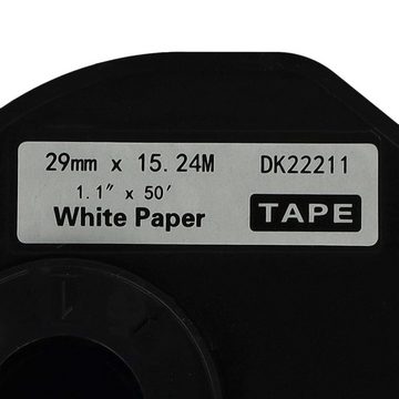 vhbw Etikettenpapier Ersatz für Brother DK-22211 für Drucker & Kopierer Etikettendrucker