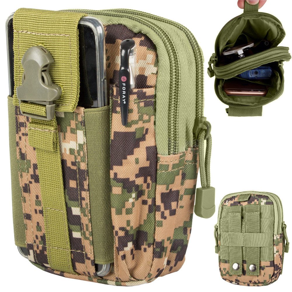 Verkgroup Gürteltasche Gürteltasche: Bauchtasche Outdoor-Tasche für Sport und Abenteuer (Gürteltasche-Set, 1x Militärische Güteltasche), ielseitige Tragemöglichkeiten und wasserdichtes Material