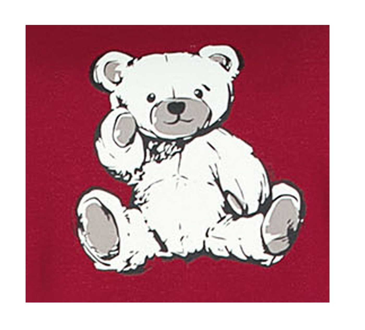 comtessa Nachthemd Comtessa Damen Nachtemd Langarm Teddy Rot (1-tlg) Nachthemd mit Streifen und Blümchen – Bild 2 von 2