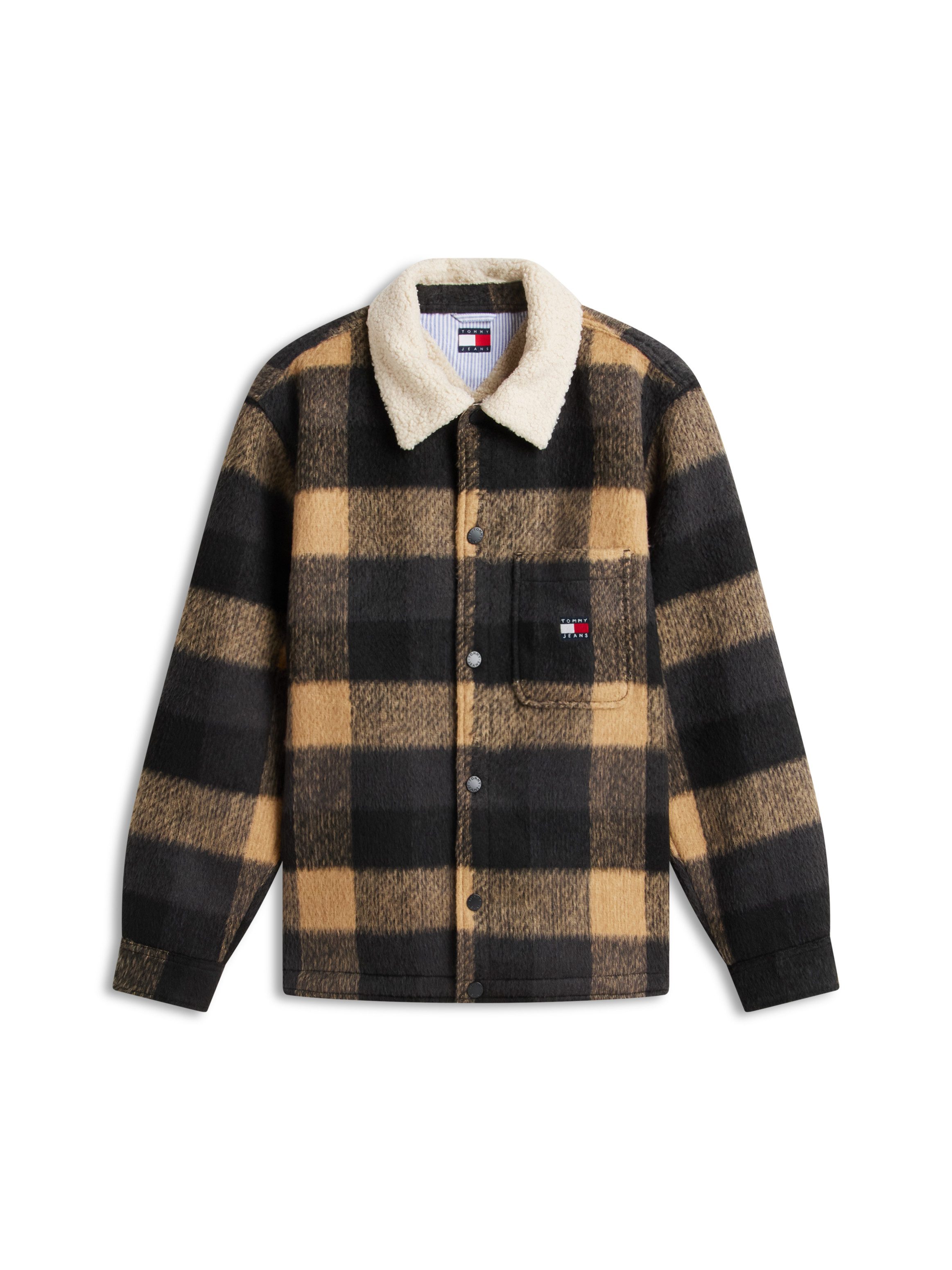 Tommy Jeans Hemdjacke TJM TEDDY COLLAR BRUSHED SHACKET
