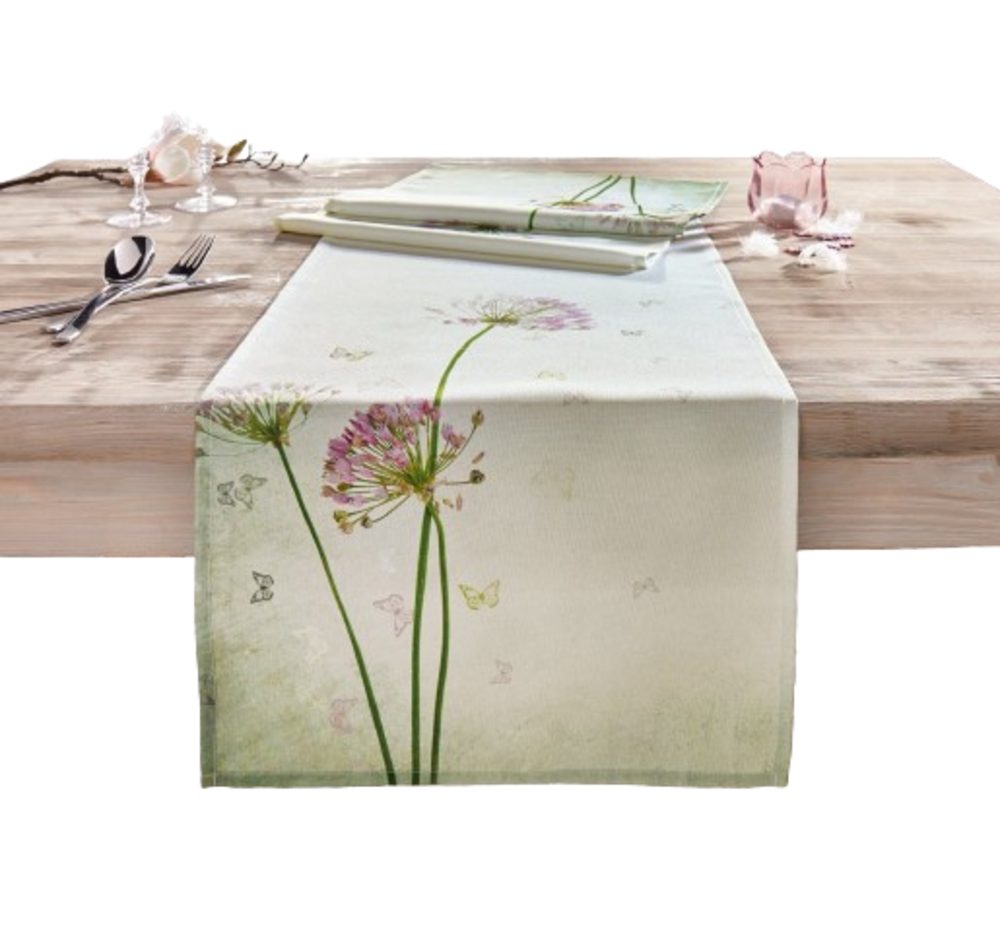 Home-trends24.de Tischläufer Tischläufer Blume Schmetterlinge Mitteldecke günstig online kaufen