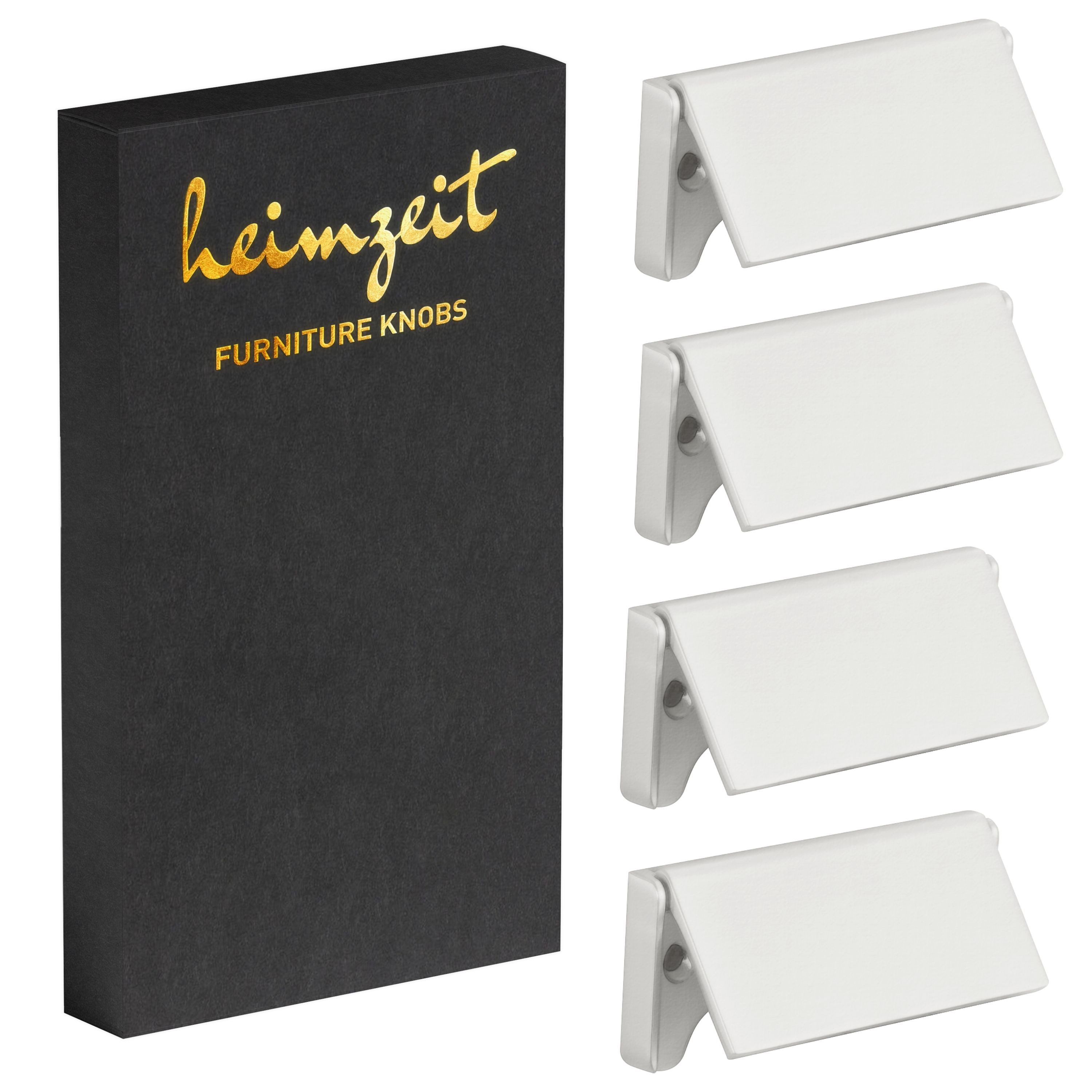 heimzeit Möbelgriff heimzeit Möbelgriff Flat - 4 Stück (Set), für Schubladen, Türen und Kommoden, inkl. Schrauben