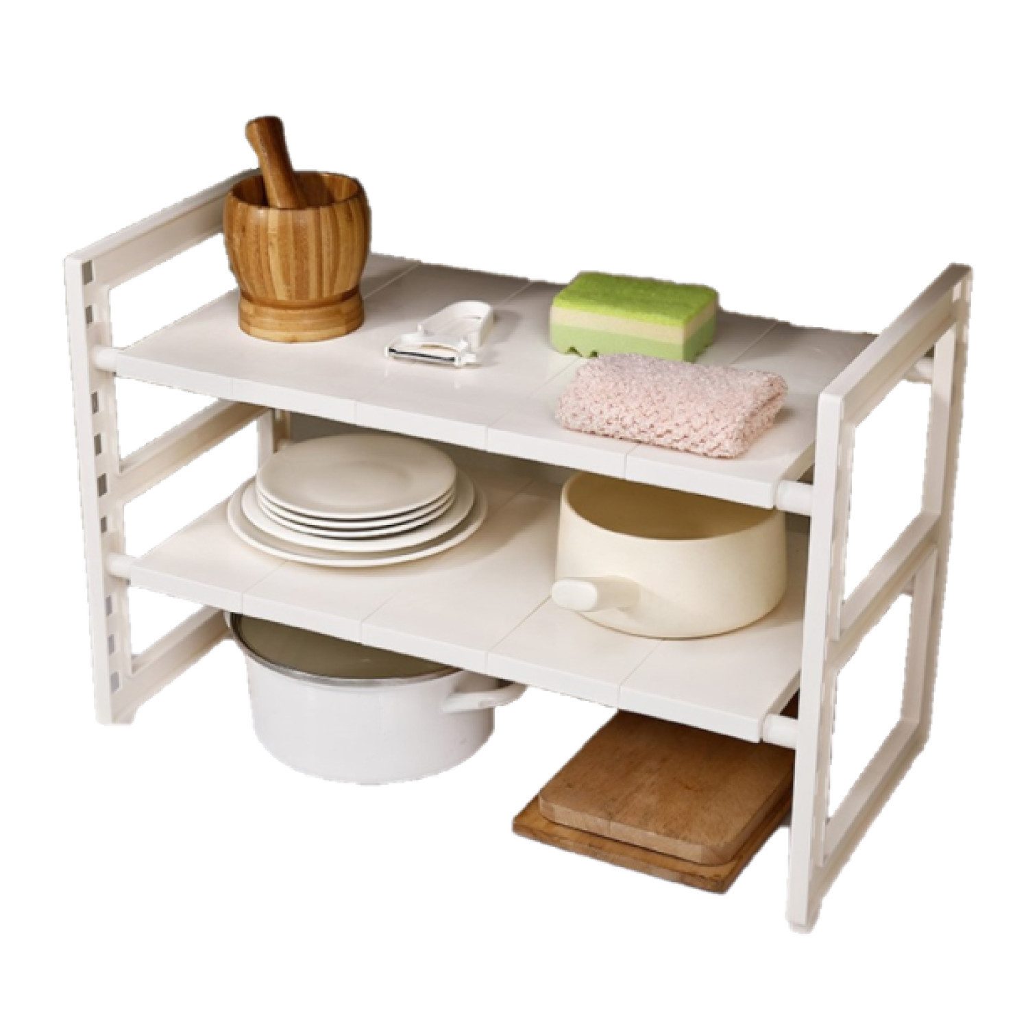 Creliv Küchenregal Schrankeinsatz Ausziehbar & Höhenverstellbar, 2 Ebenen günstig online kaufen