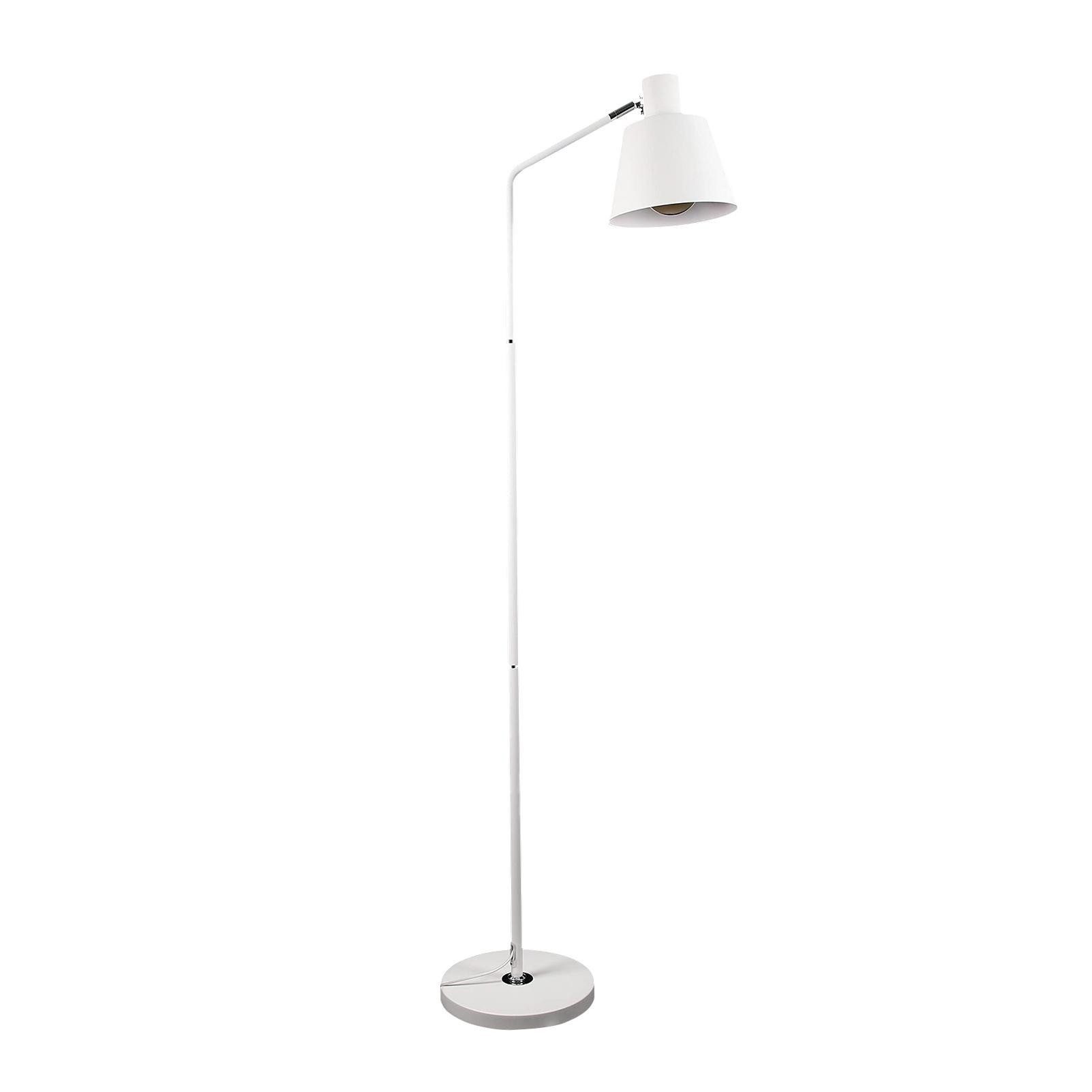ZMH Stehlampe Weiß, E27-Fassung, maximal 40W, verstellbarer Lampenkopf, Höhe 166 cm, ohne Leuchtmittel, Keine Lichtquelle, eignet sich für Wohnzimmer und Schlafzimmer