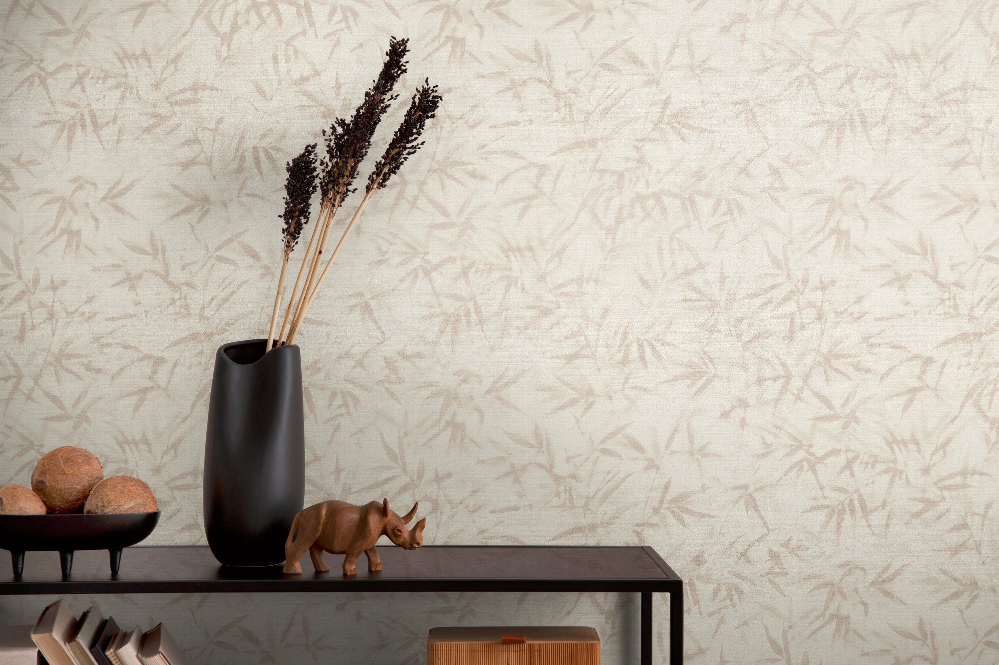 A.S. Création Vliestapete Bambus-Tapete diverse Farben Blättermuster, strukturiert, botanisch, (1 St)