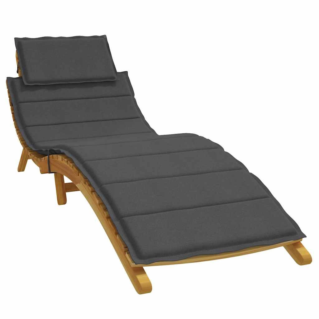 vidaXL Sitzauflage Sonnenliegen-Auflage Melange Anthrazit 186x58x4 cm Stoff, (1 St)
