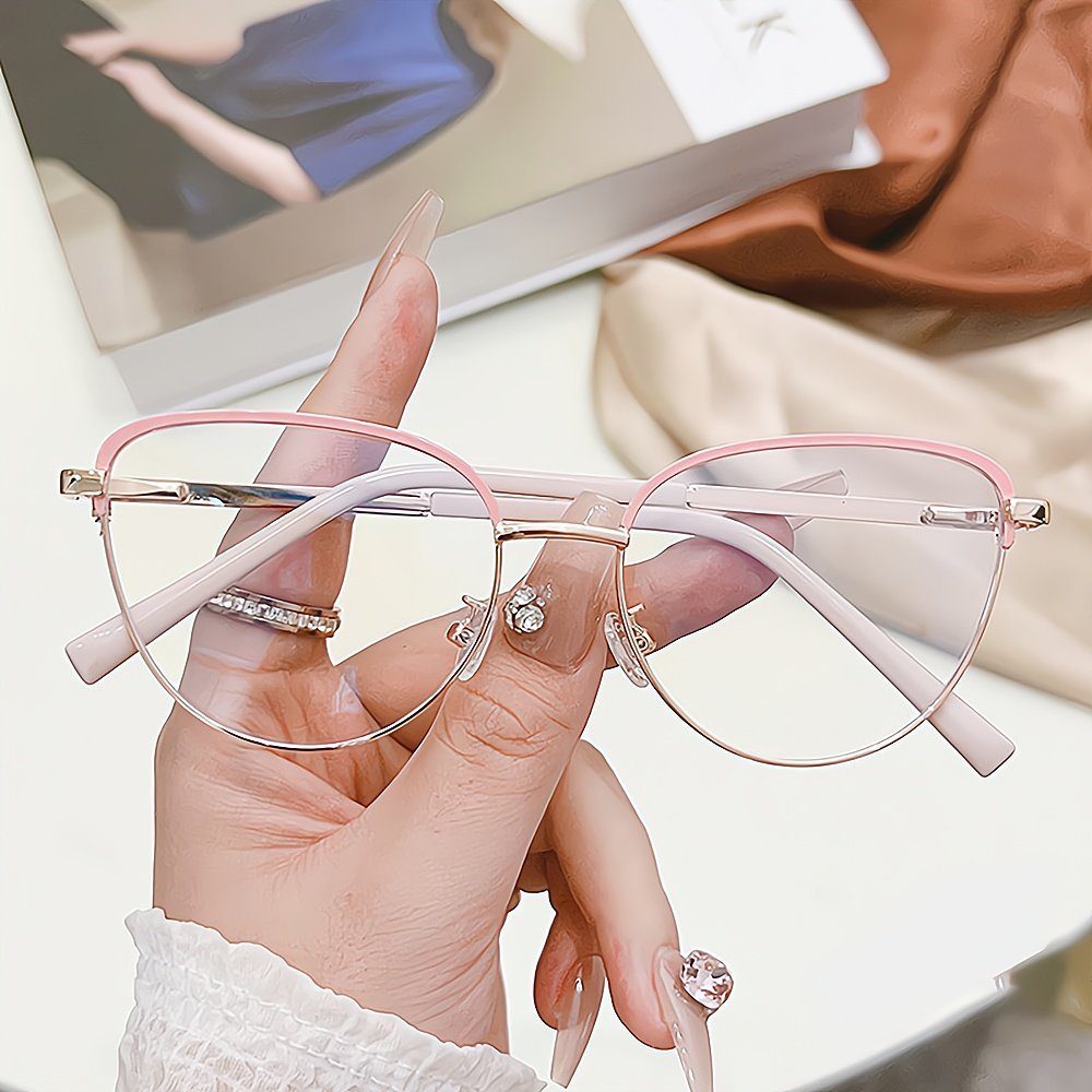 PACIEA Brille Blaue lichtbeständige Arbeitsbrille, Computerbrille rosa