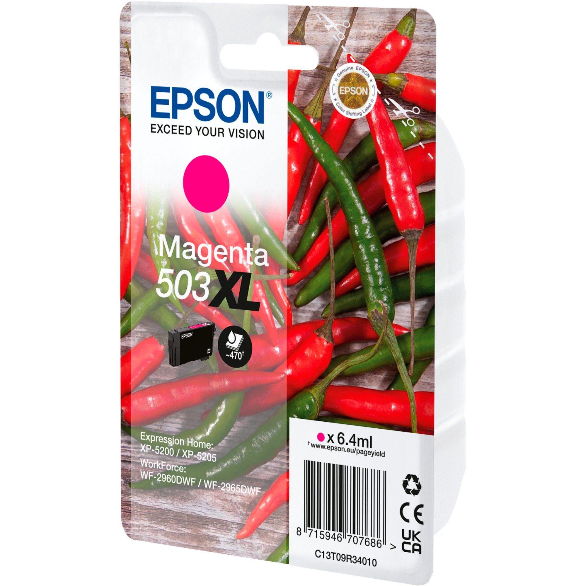 Epson Epson (C13T09R34010) 503XL Tintenpatrone magenta Tinte