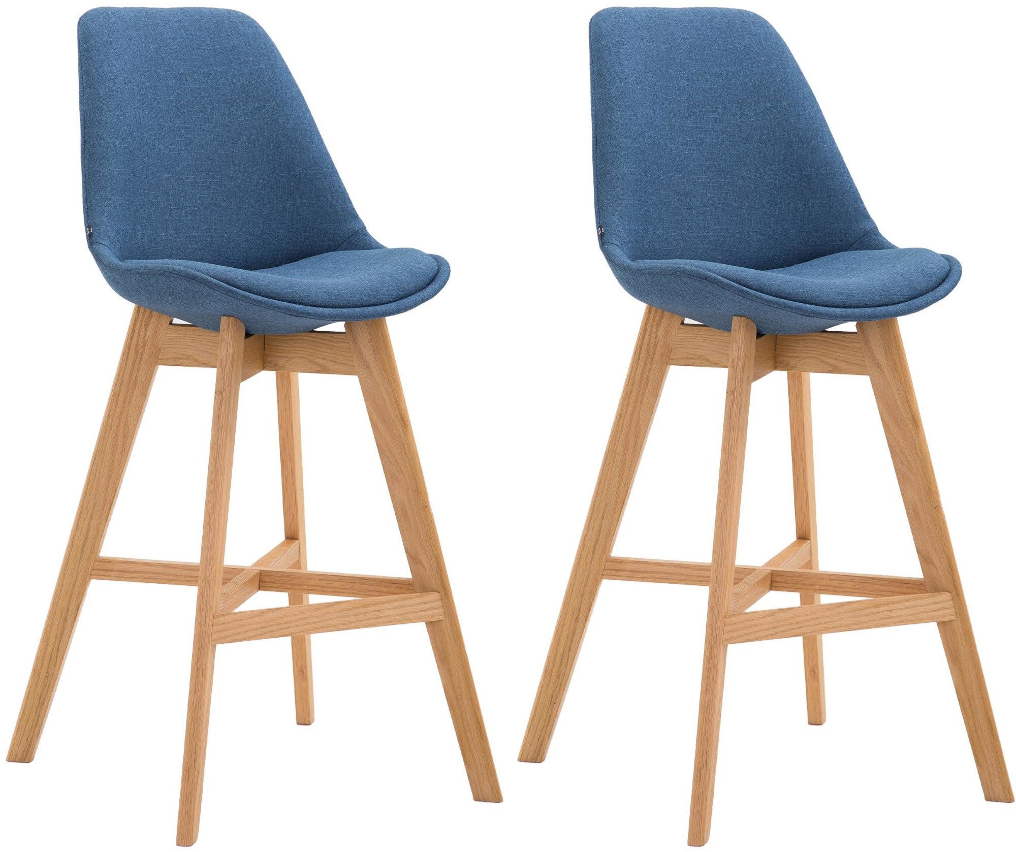 Bistrostuhl 2er Set Barhocker Cannes Stoff