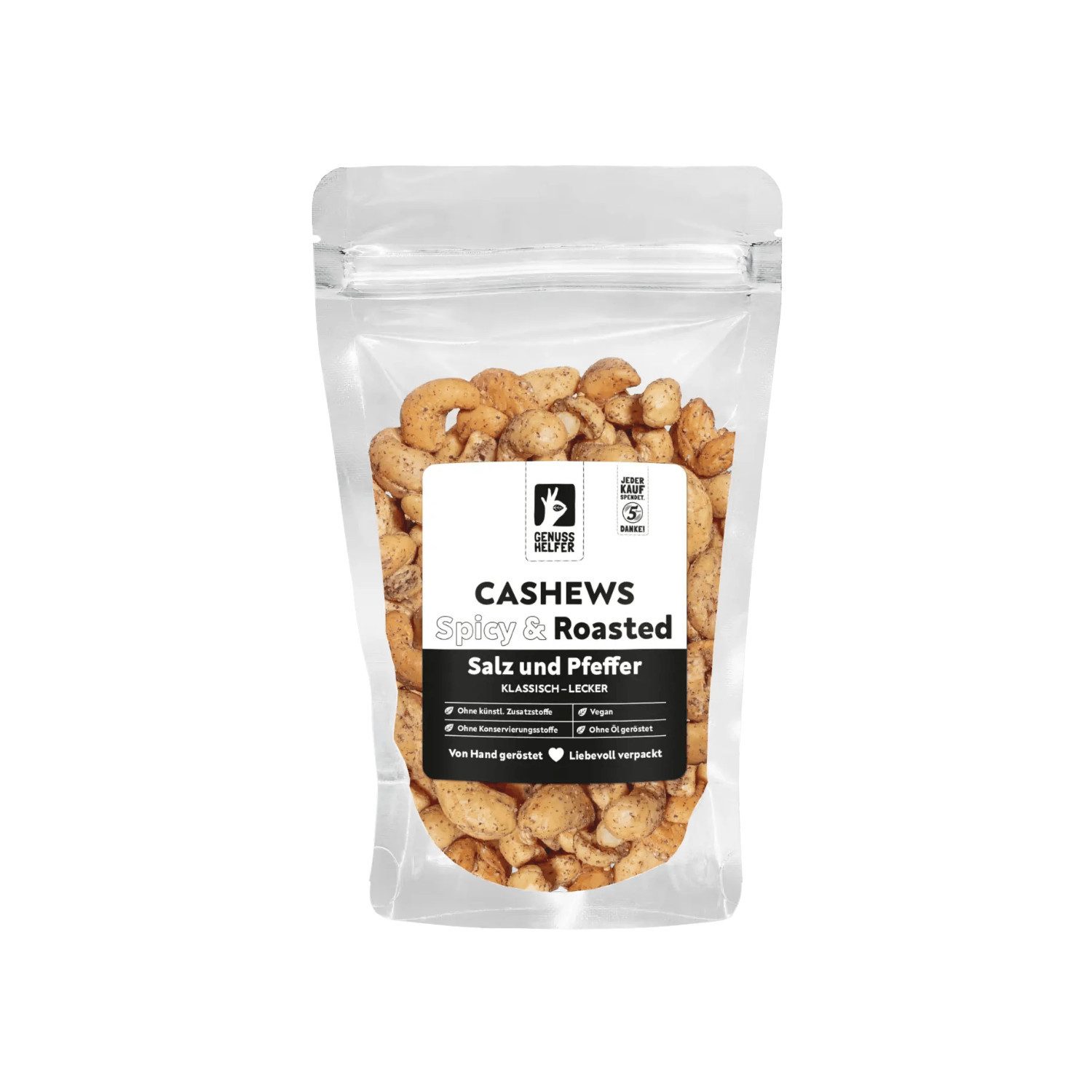 Bremer Gewürzhandel Nüsse Cashews Salz & Pfeffer, geröstet & gewürzt, 140 g
