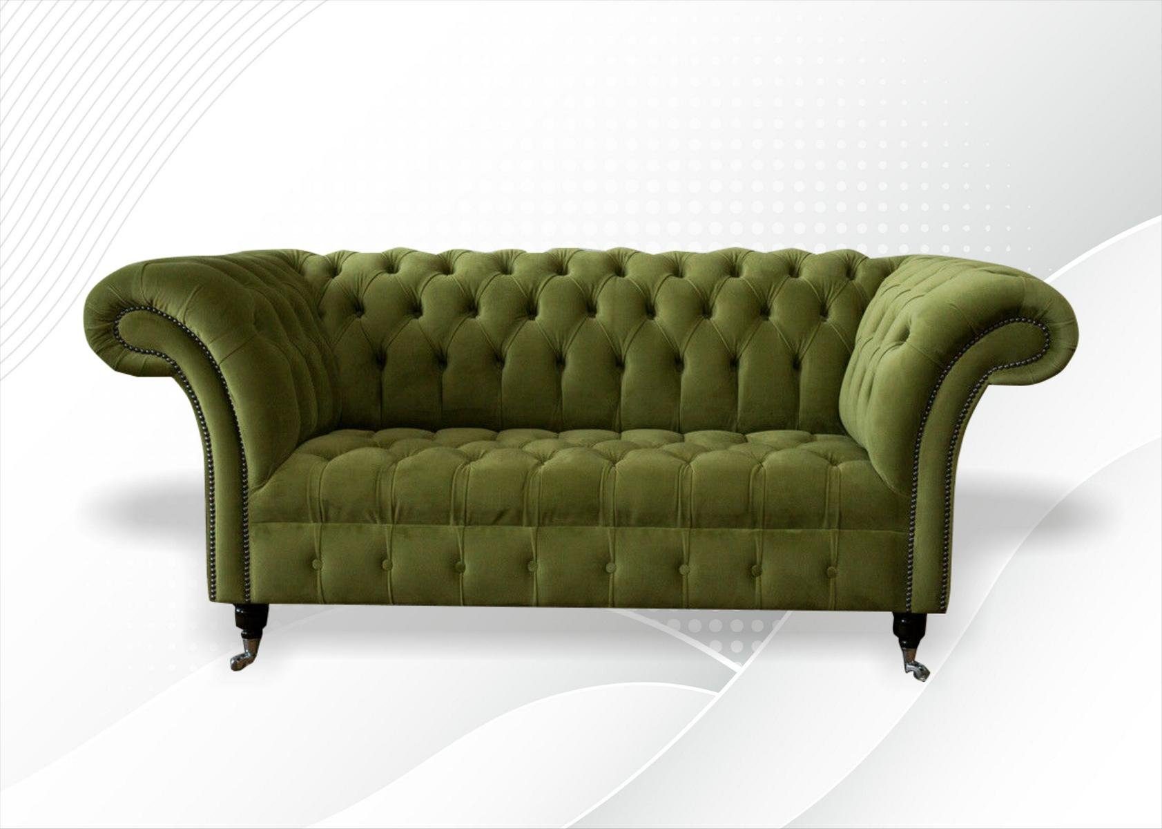 JVmoebel Chesterfield-Sofa, Sofa 2 Sitzer Design Sofas Polster Couchen Stoff Relax Moderne