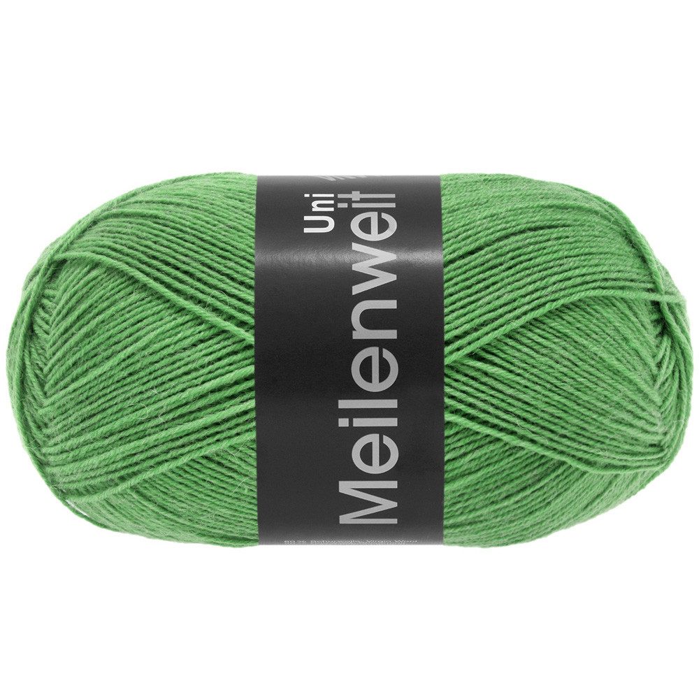 LANA GROSSA MEILENWEIT 100 g UNI 4-fach Sockenwolle Häkelwolle, 420 m (Waschmaschinenfest, filzfrei und extra strapazierfähig, 4-fach Sockengarn aus 80 % Schurwolle in Uni-Farben), 100 g