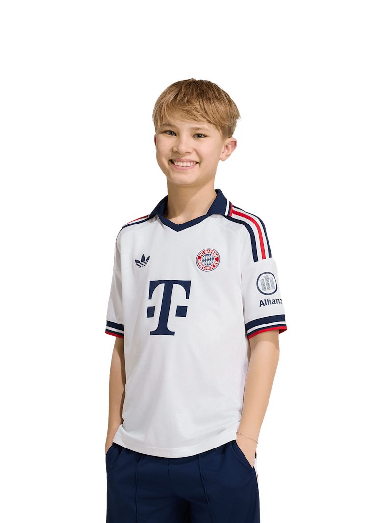 adidas Performance Fußballtrikot FC Bayern München, Trikot Away 26-27, Kinder, weiß