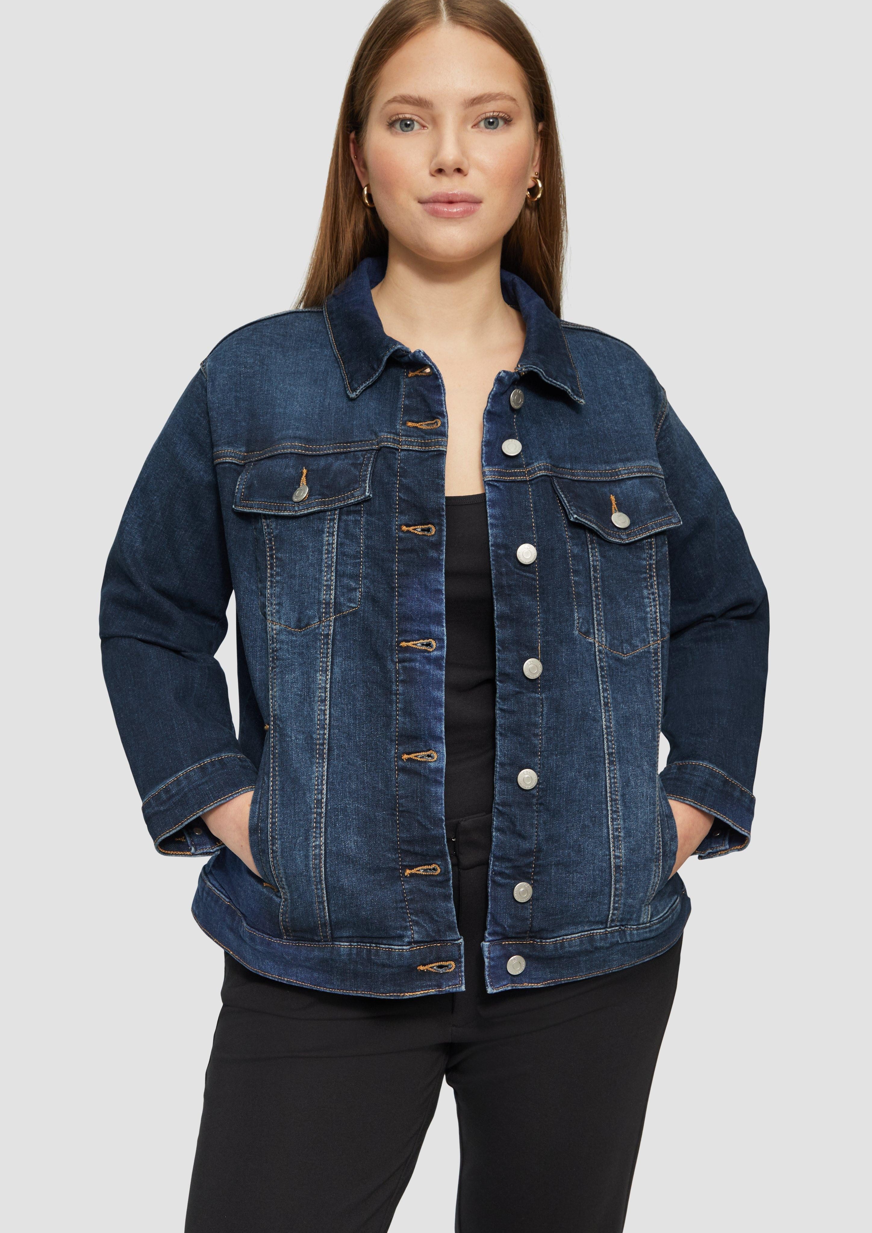 QS Outdoorjacke Schmal geschnittene Denimjacke in günstig online kaufen