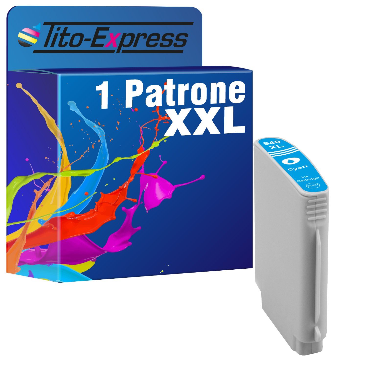8000 8500A Plus 940XL 8500 Enterprise HP A 940 Wireless Pro OfficeJet Cyan ersetzt Premium) Tintenpatrone Tito-Express (für XL