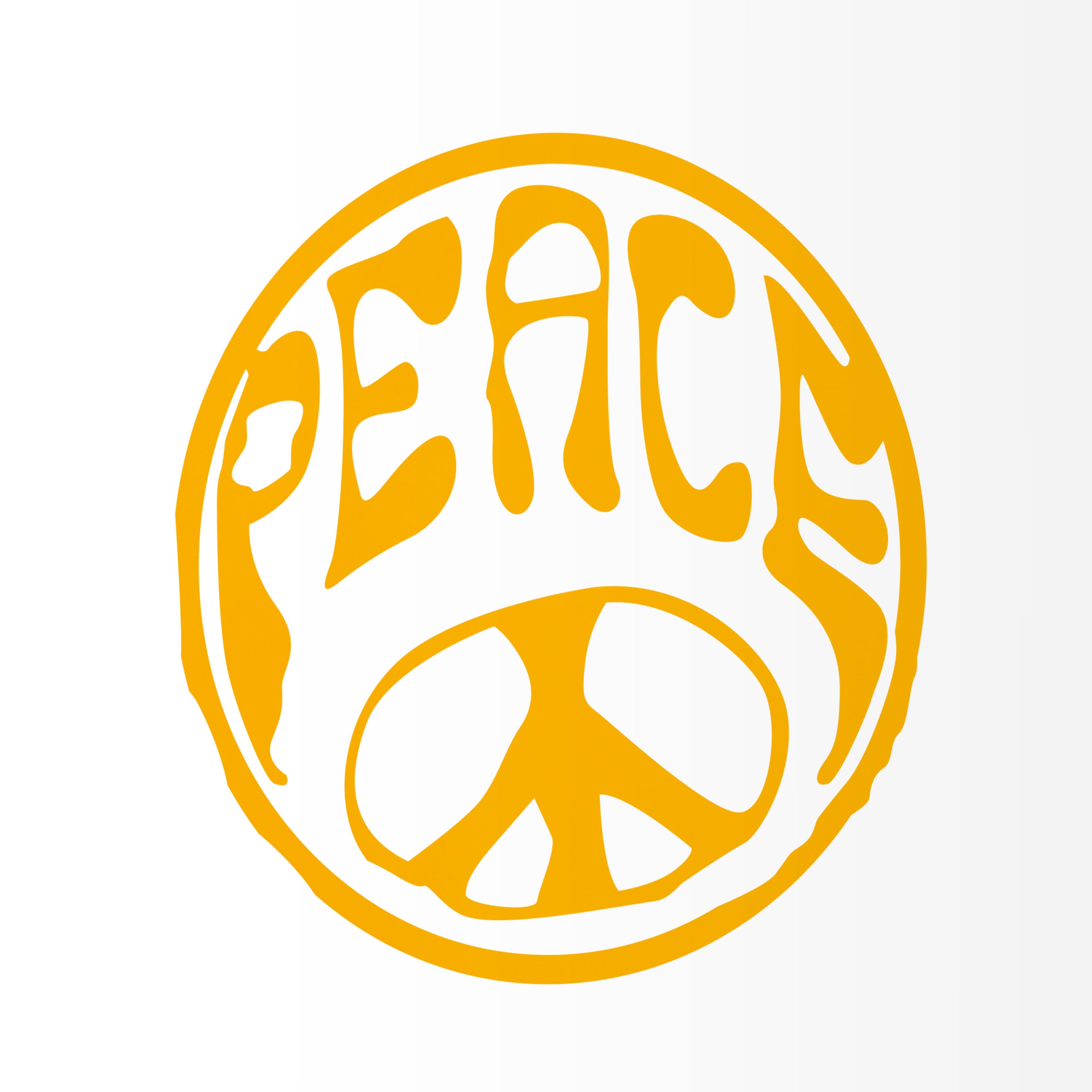 Nomiro Aufkleber Hippie Peace 88 x 90 mm, (1tlg), konturgeschnitten, ohne Hintergrund