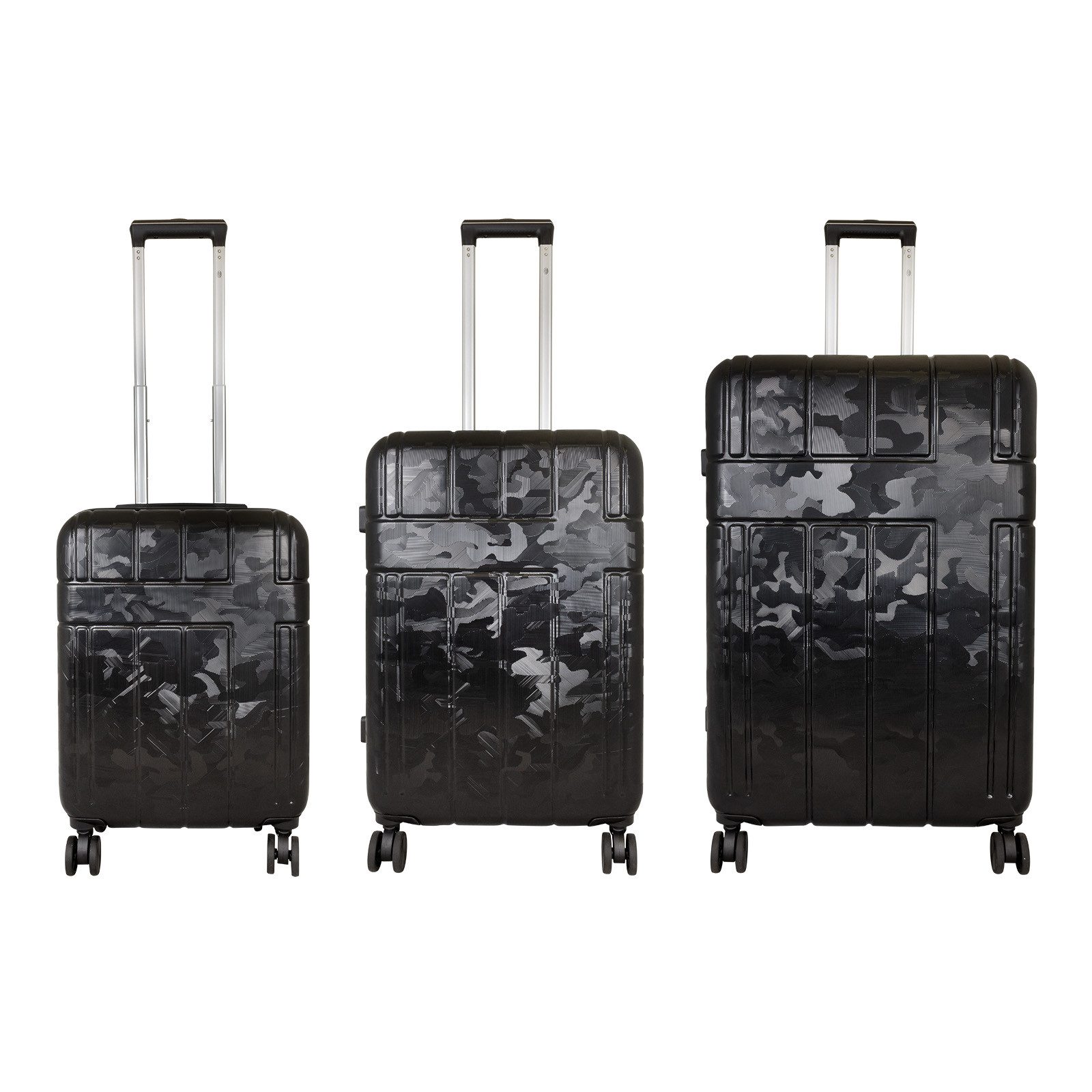 Trendyshop365 Hartschalen-Trolley Camo, Koffer, Hartschale, 3 Farben, 4 Rollen, Zahlenschloss, Doppelrollen, 2 Tragegriffe