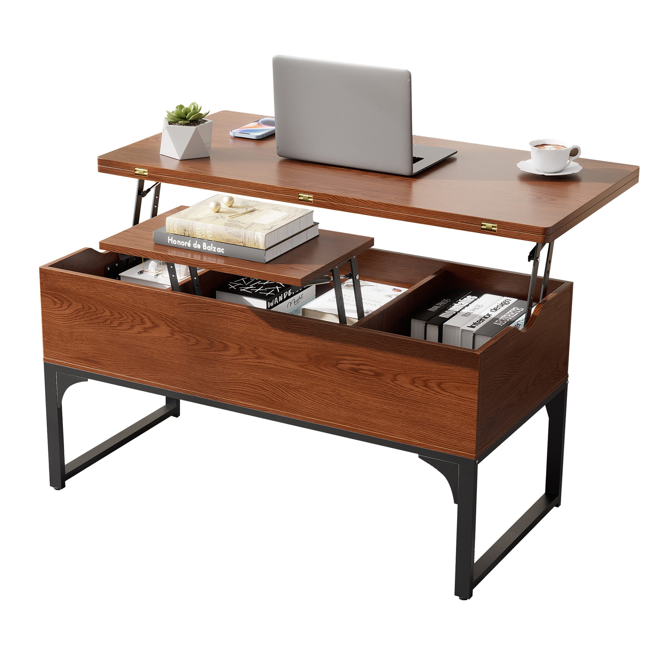 TWSOUL Couchtisch Couchtisch, höhenverstellbar, Mit Stauraum, günstig online kaufen