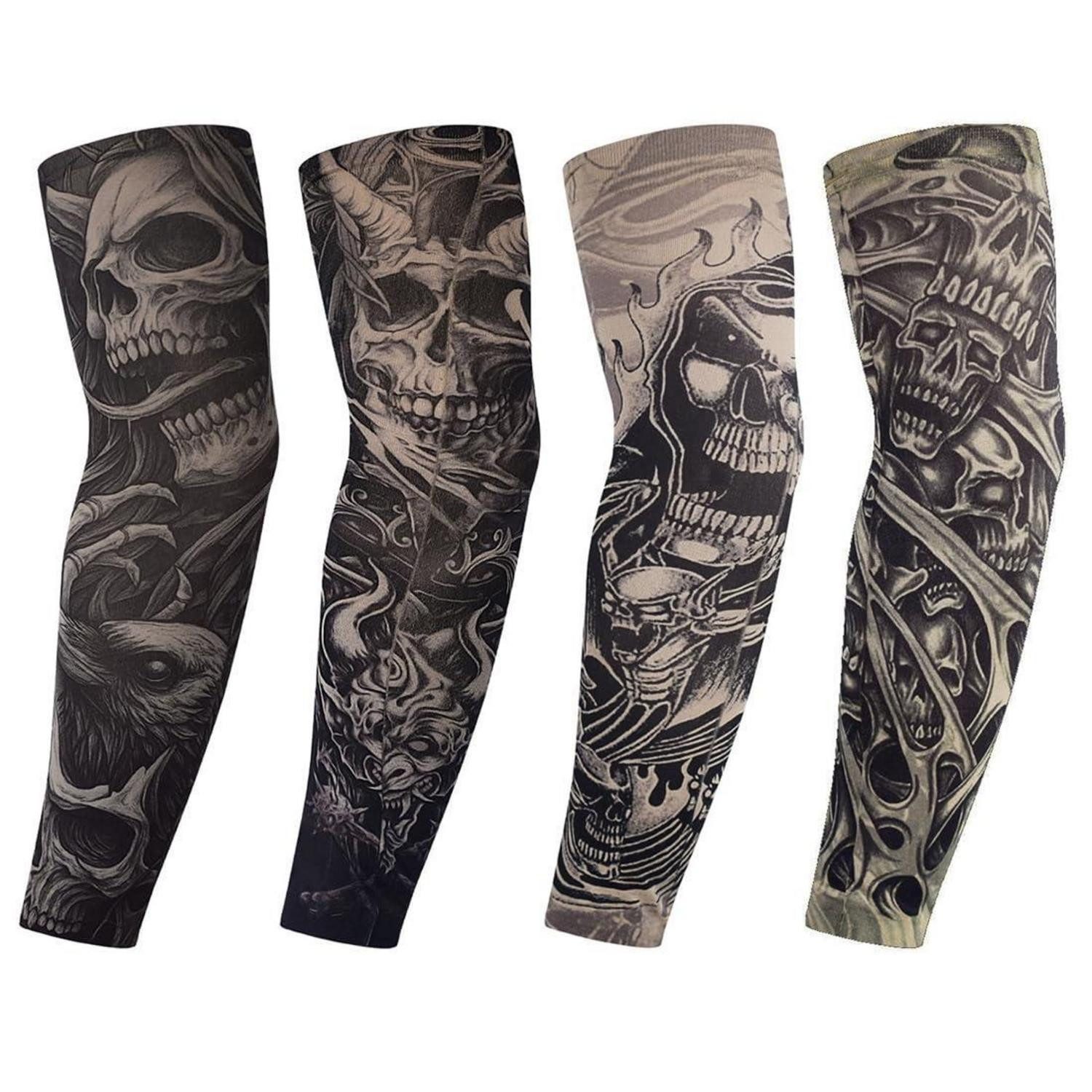 LuxusKollektion Armlinge Tattoo Arm Sleeves 4er Set UV-Schutz (1-St)
