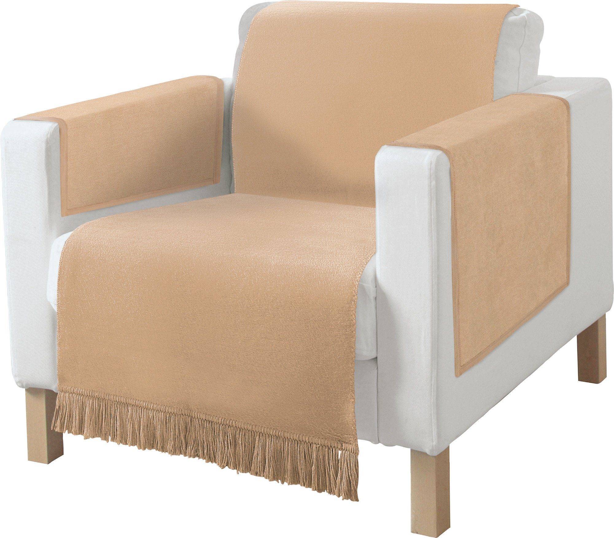 Erwin Müller Sesselschoner Sessel- und Sofaschoner-Set "Catania" 3-teilig, Baumwollmischung Uni