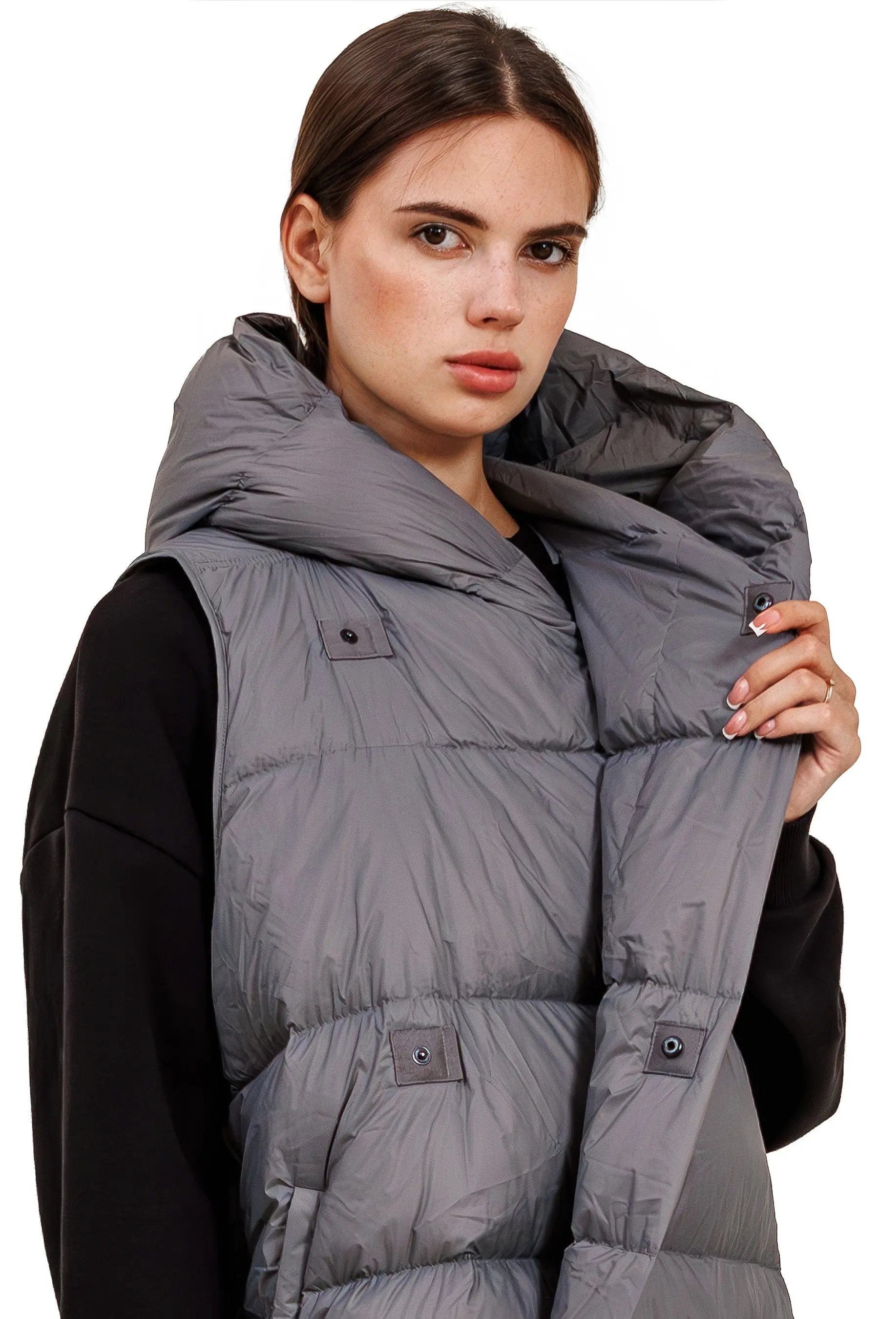 JNBY Daunenweste JNBY Damen lange Daunenweste mit Kapuze Herbst/Winterweste günstig online kaufen