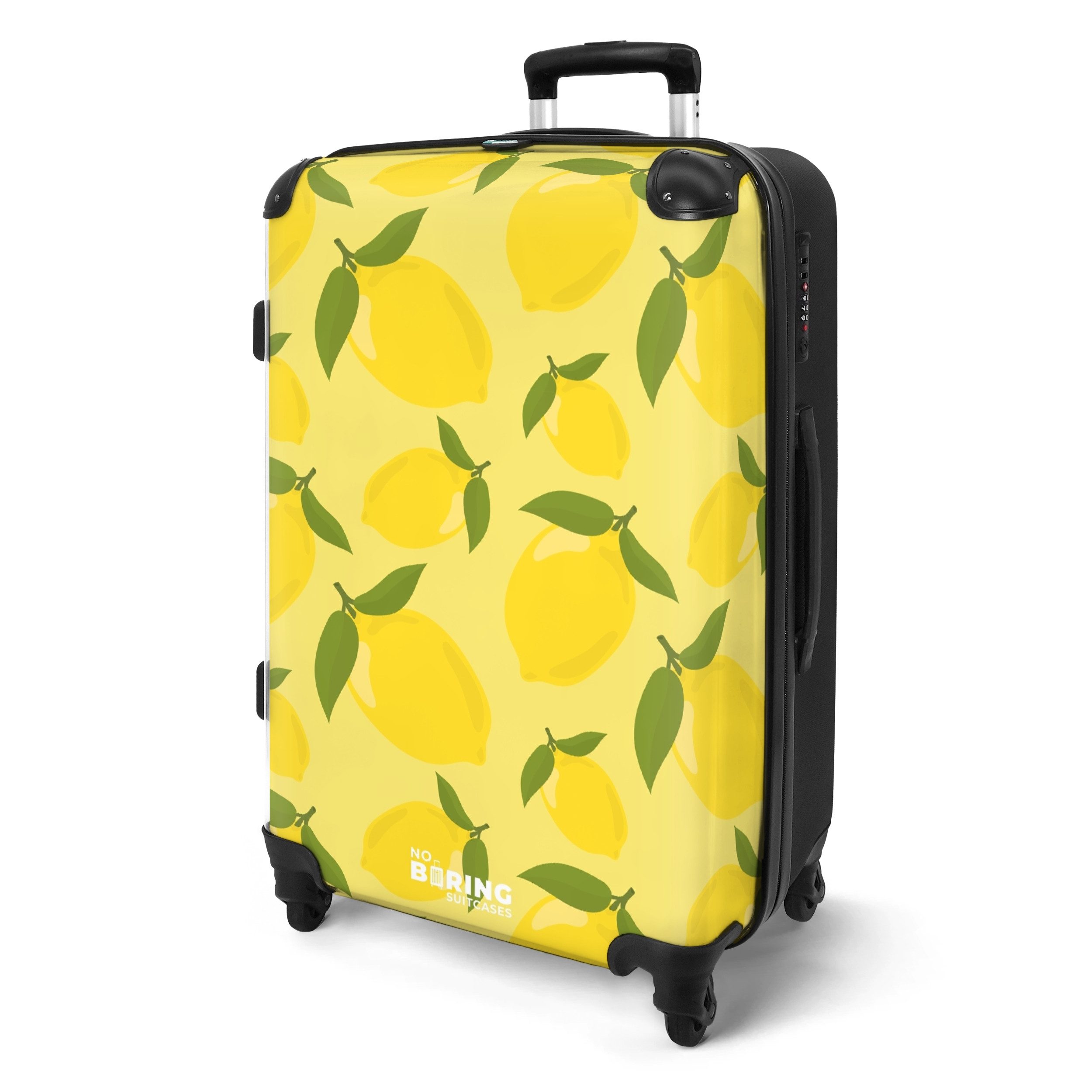 NoBoringSuitcases.com© Hartschalen-Trolley Pastellgelb mit Zitronen 67 günstig online kaufen